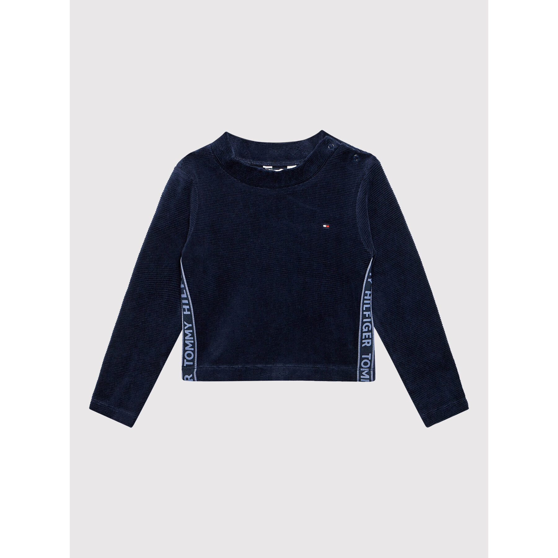 Tommy Hilfiger Halenka Tape Knit KG0KG06316 M Tmavomodrá Regular Fit - Pepit.cz