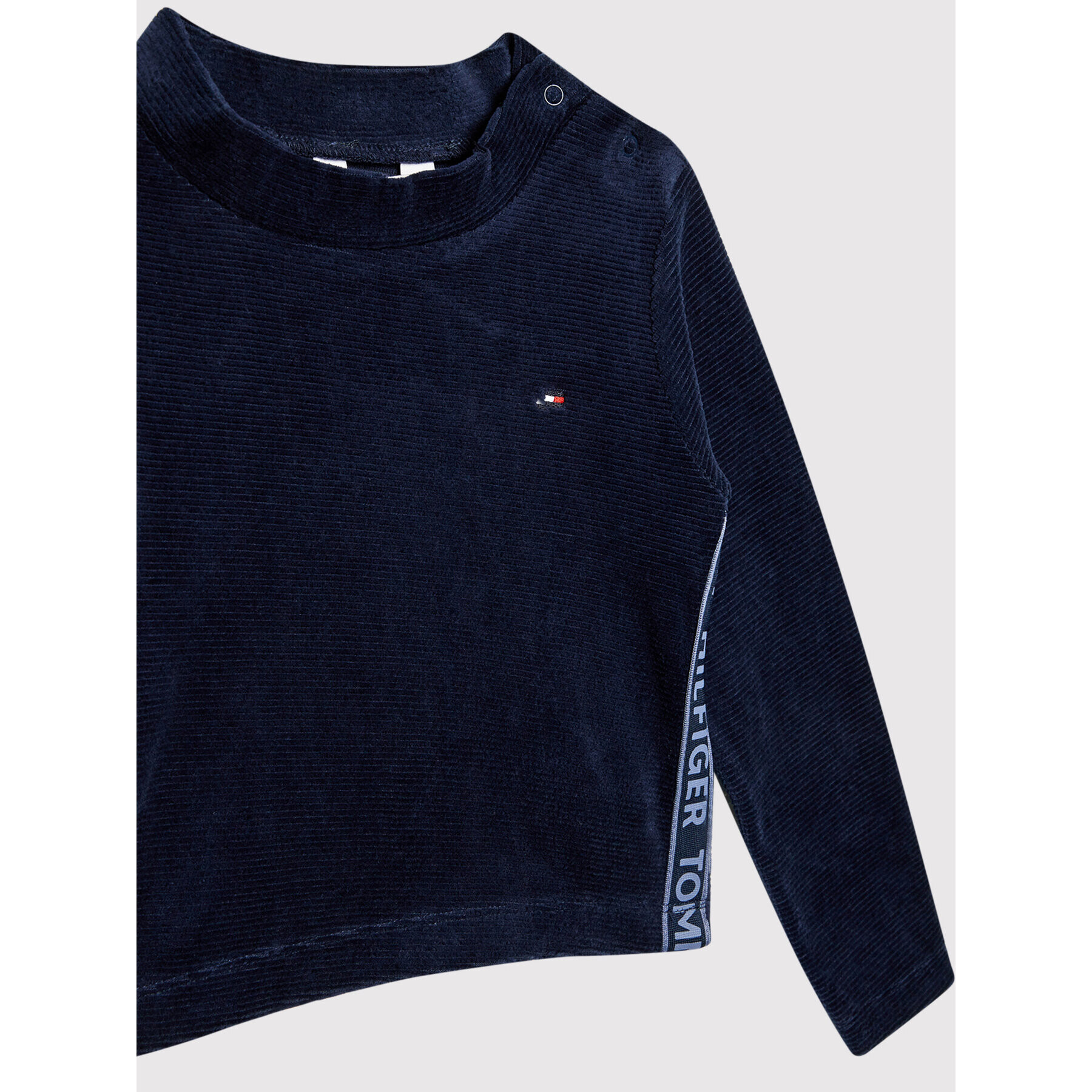 Tommy Hilfiger Halenka Tape Knit KG0KG06316 M Tmavomodrá Regular Fit - Pepit.cz