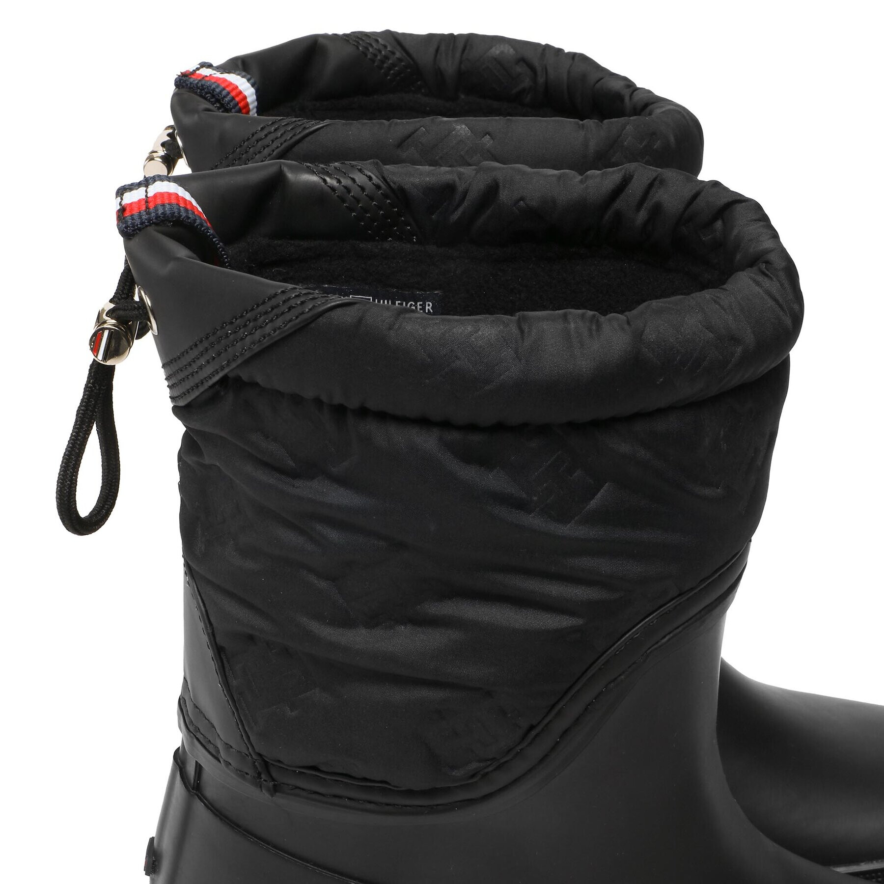 Tommy Hilfiger Holínky Ankle Rainboot With Monogram FW0FW06848 Černá - Pepit.cz