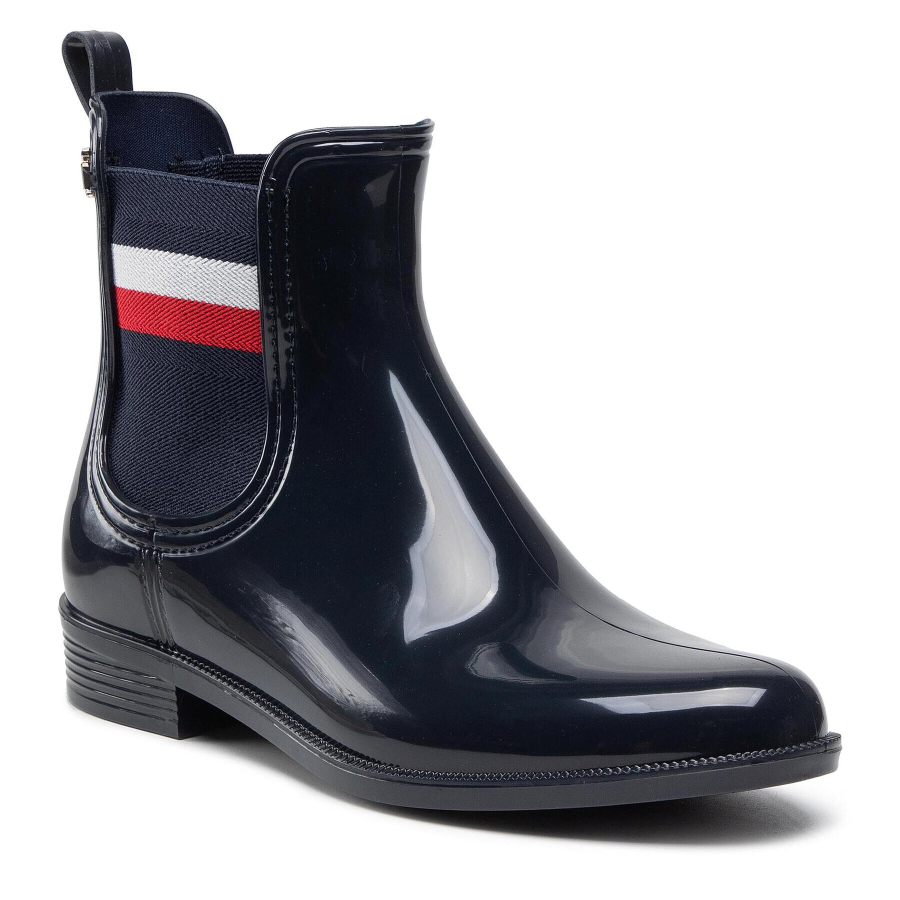 Tommy Hilfiger Holínky Corporate Ribbon Rainboot FW0FW05969 Tmavomodrá - Pepit.cz