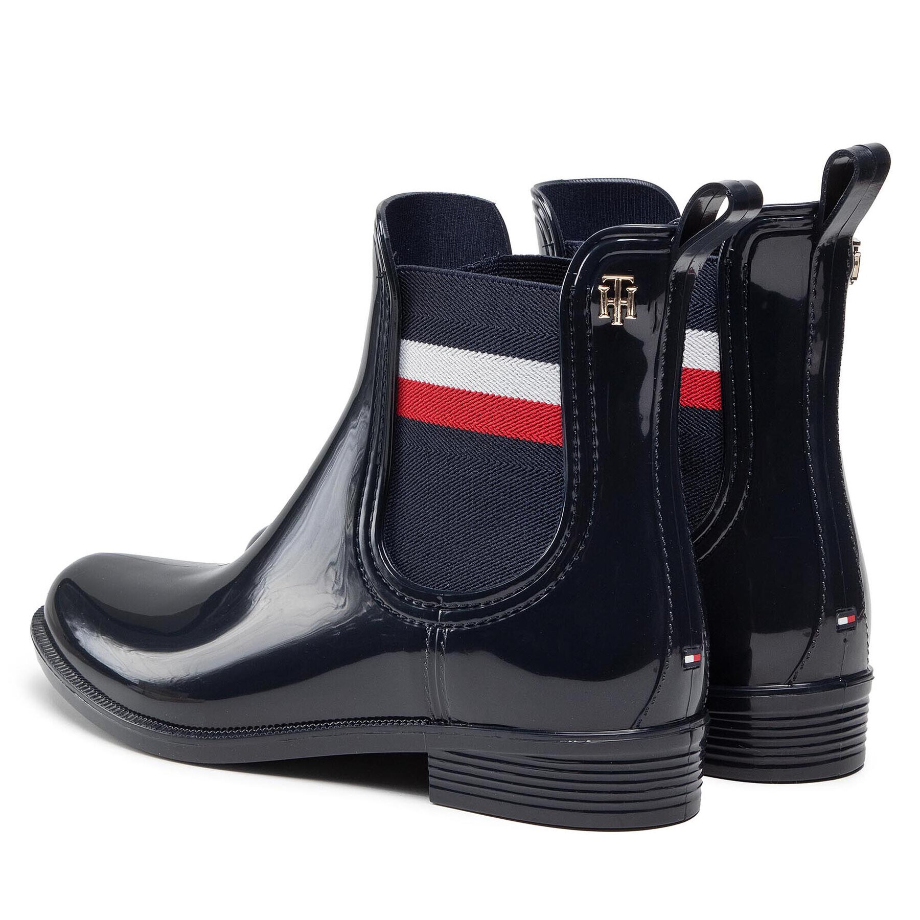 Tommy Hilfiger Holínky Corporate Ribbon Rainboot FW0FW05969 Tmavomodrá - Pepit.cz