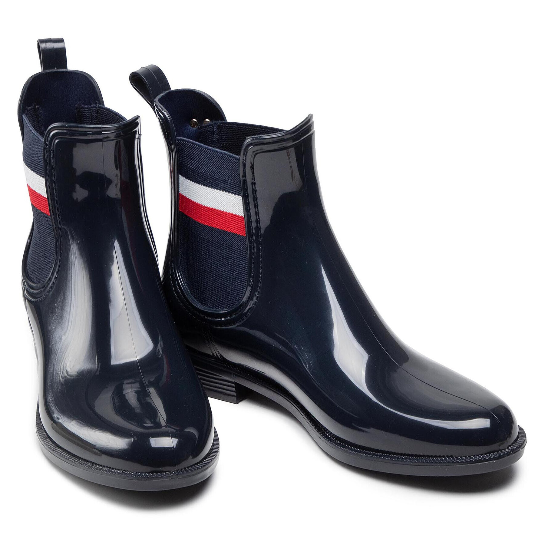 Tommy Hilfiger Holínky Corporate Ribbon Rainboot FW0FW05969 Tmavomodrá - Pepit.cz