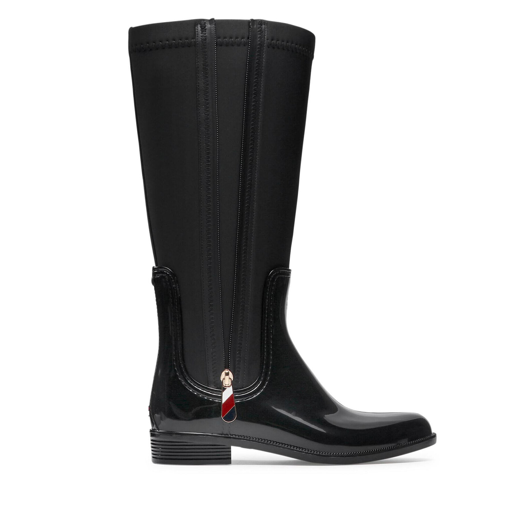 Tommy Hilfiger Holínky Corporate Zipper Long Rainboot FW0FW05964 Černá - Pepit.cz