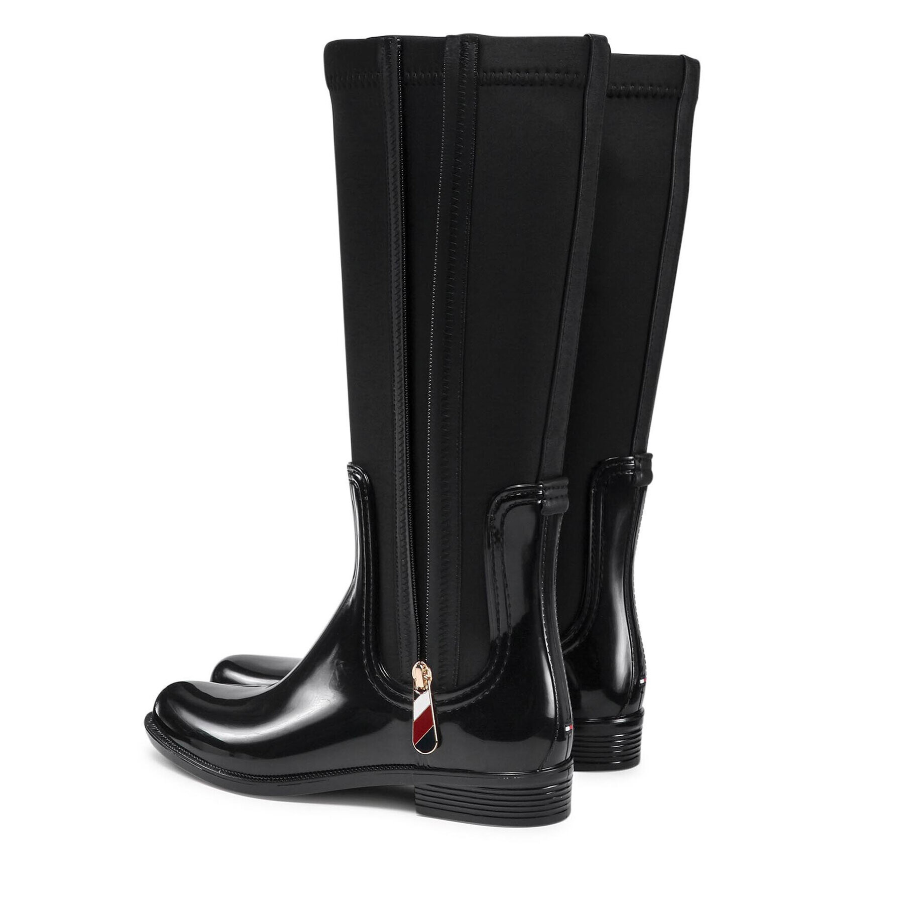 Tommy Hilfiger Holínky Corporate Zipper Long Rainboot FW0FW05964 Černá - Pepit.cz