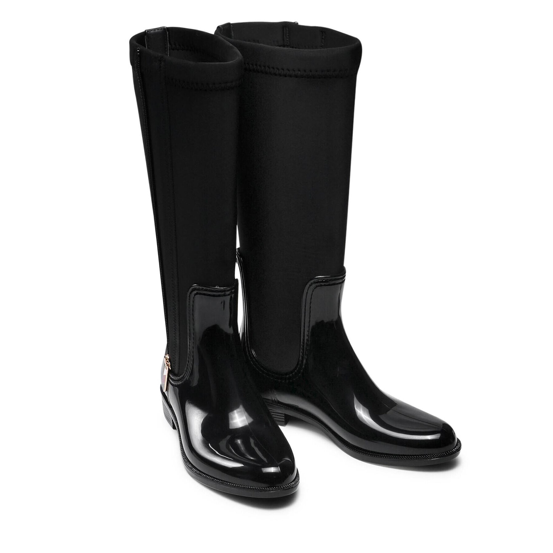 Tommy Hilfiger Holínky Corporate Zipper Long Rainboot FW0FW05964 Černá - Pepit.cz