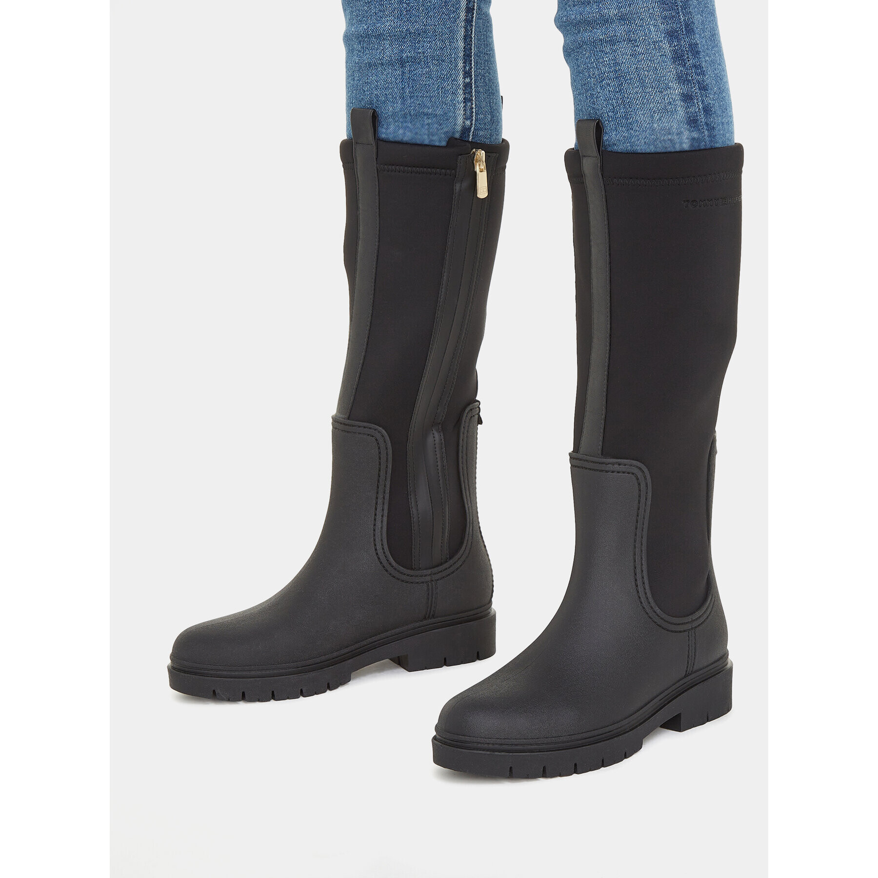 Tommy Hilfiger Holínky Essential Tommy Rainboot FW0FW07666 Černá - Pepit.cz