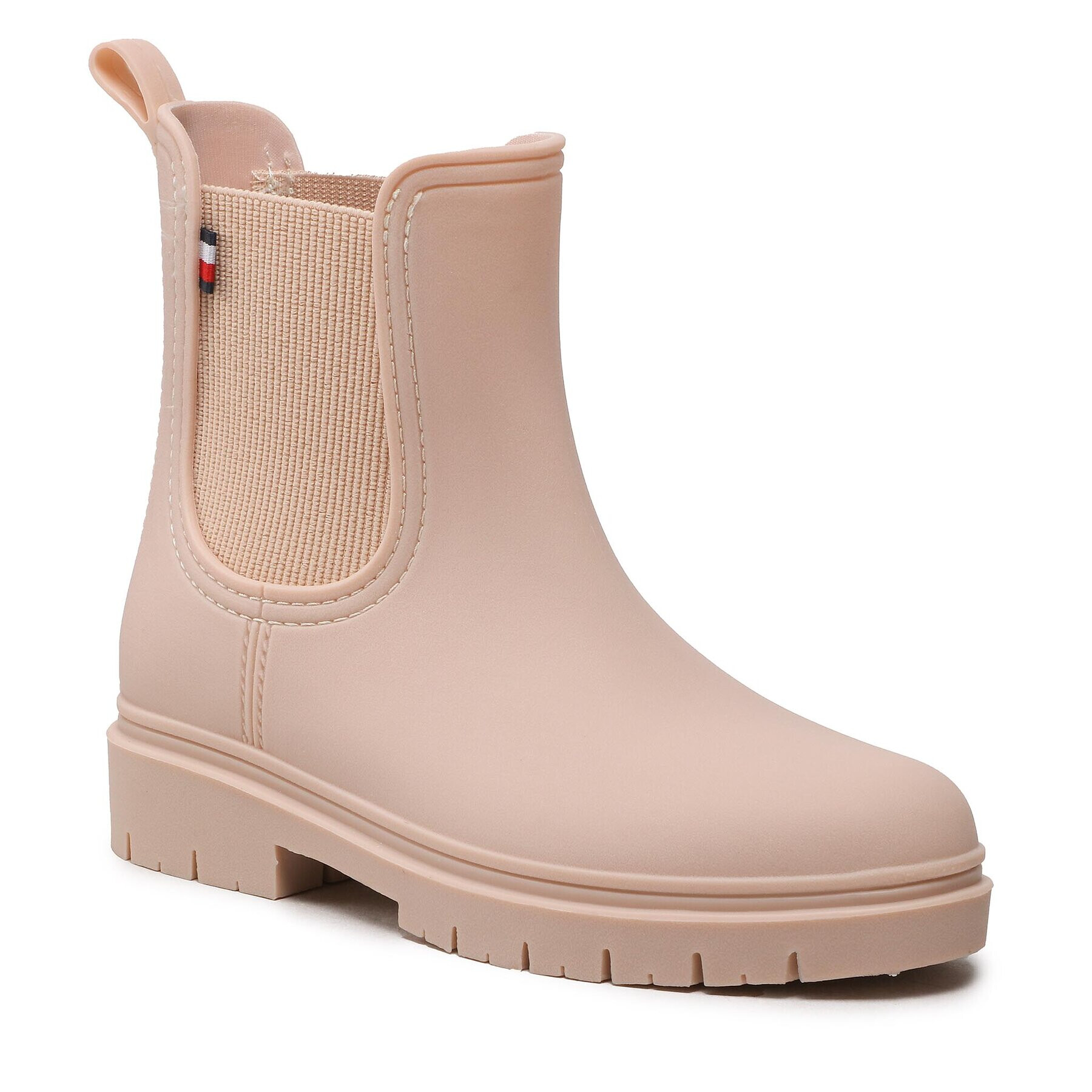 Tommy Hilfiger Holínky Matt Ankle Rainboot Wth Elastic FW0FW06897 Růžová - Pepit.cz