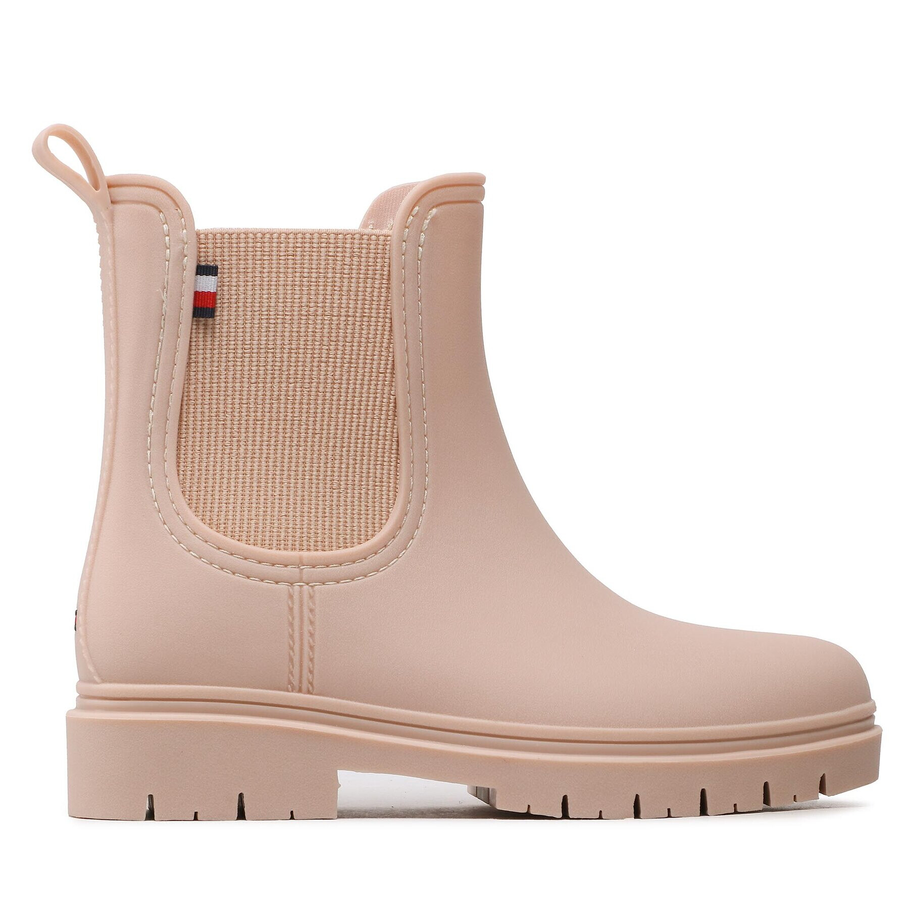 Tommy Hilfiger Holínky Matt Ankle Rainboot Wth Elastic FW0FW06897 Růžová - Pepit.cz