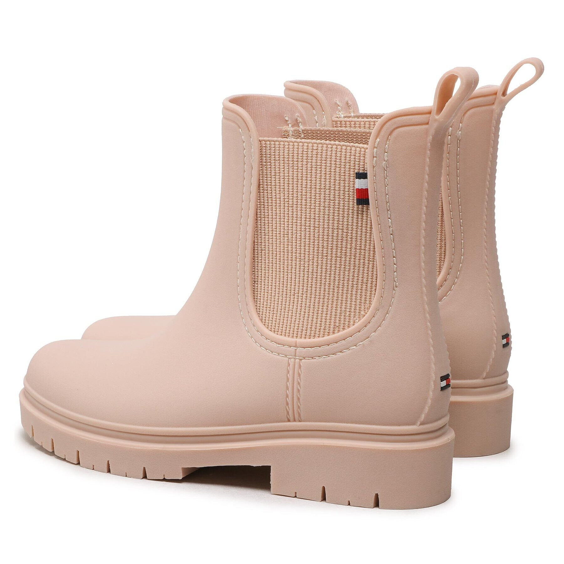 Tommy Hilfiger Holínky Matt Ankle Rainboot Wth Elastic FW0FW06897 Růžová - Pepit.cz