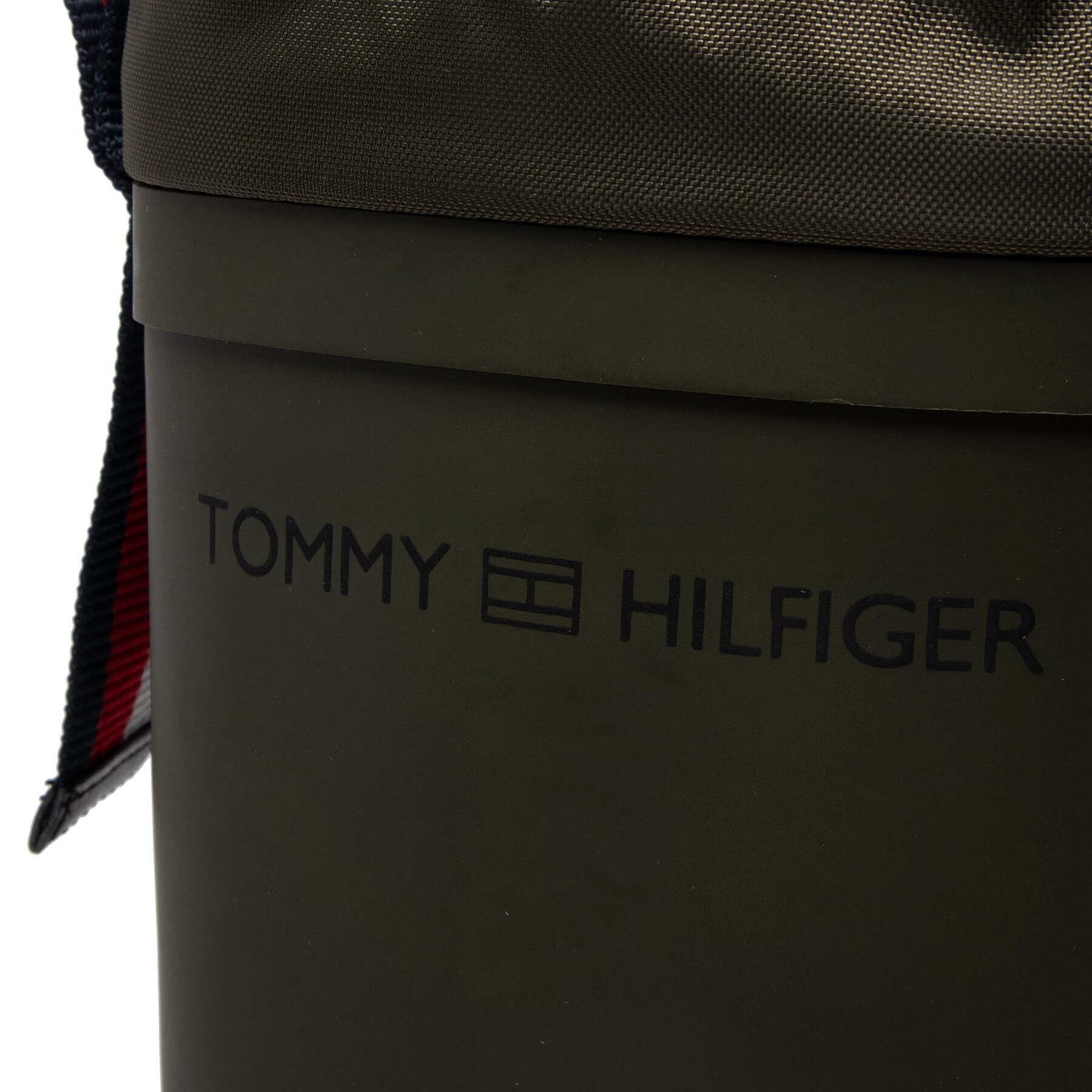 Tommy Hilfiger Holínky Overknee Rainboot FW0FW06778 Khaki - Pepit.cz