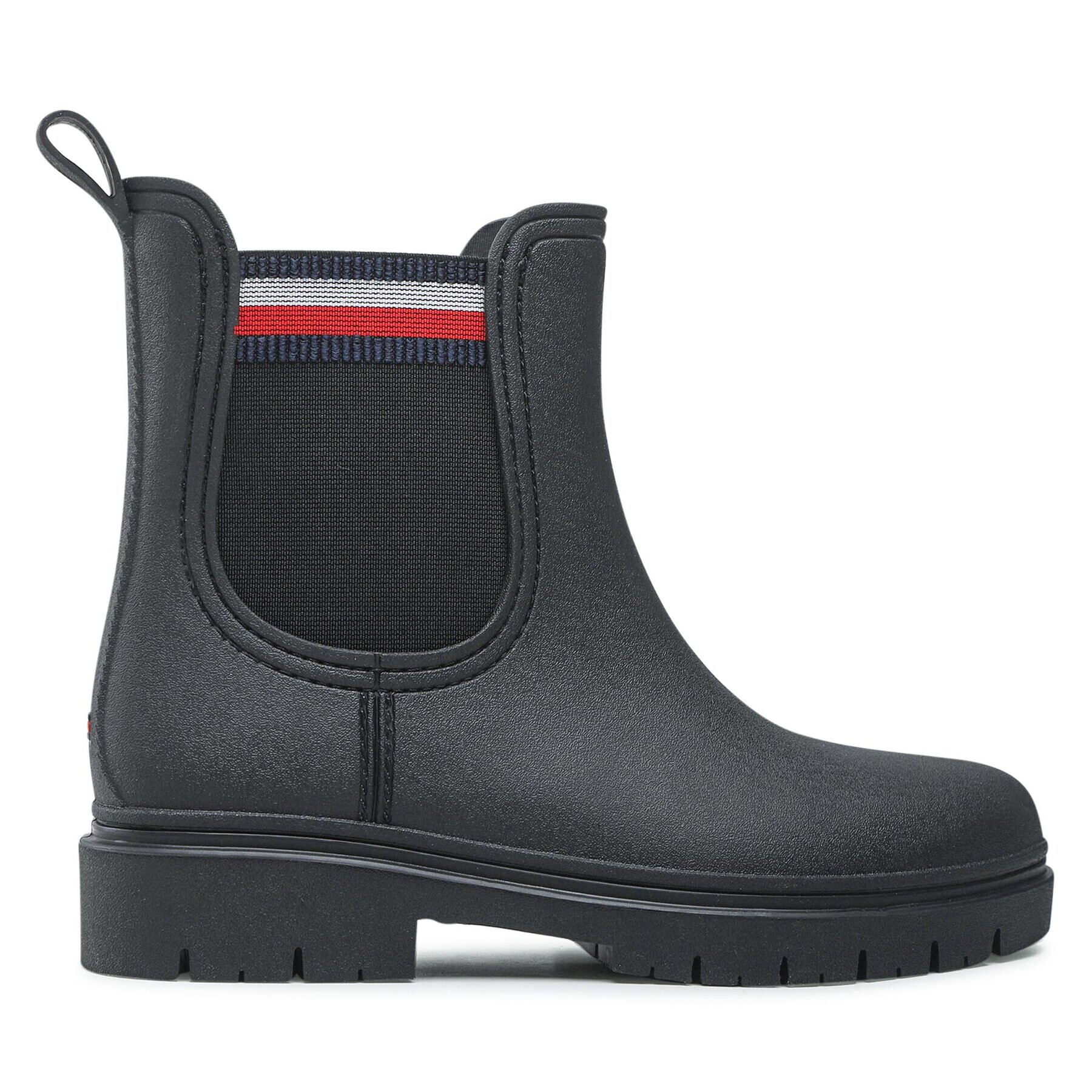 Tommy Hilfiger Holínky Rain Boot Ankle Elastic FW0FW06774 Černá - Pepit.cz