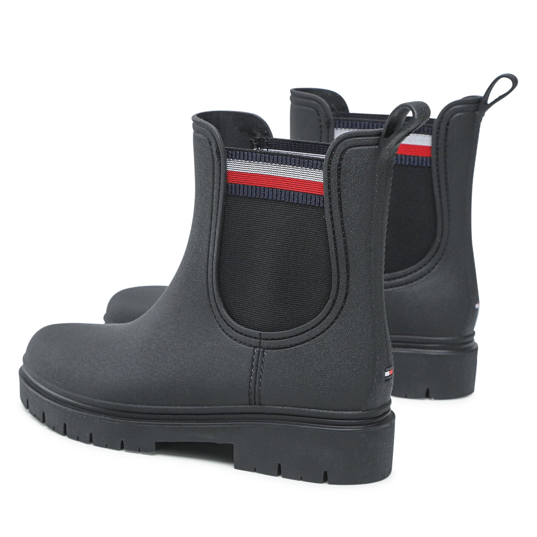 Tommy Hilfiger Holínky Rain Boot Ankle Elastic FW0FW06774 Černá - Pepit.cz