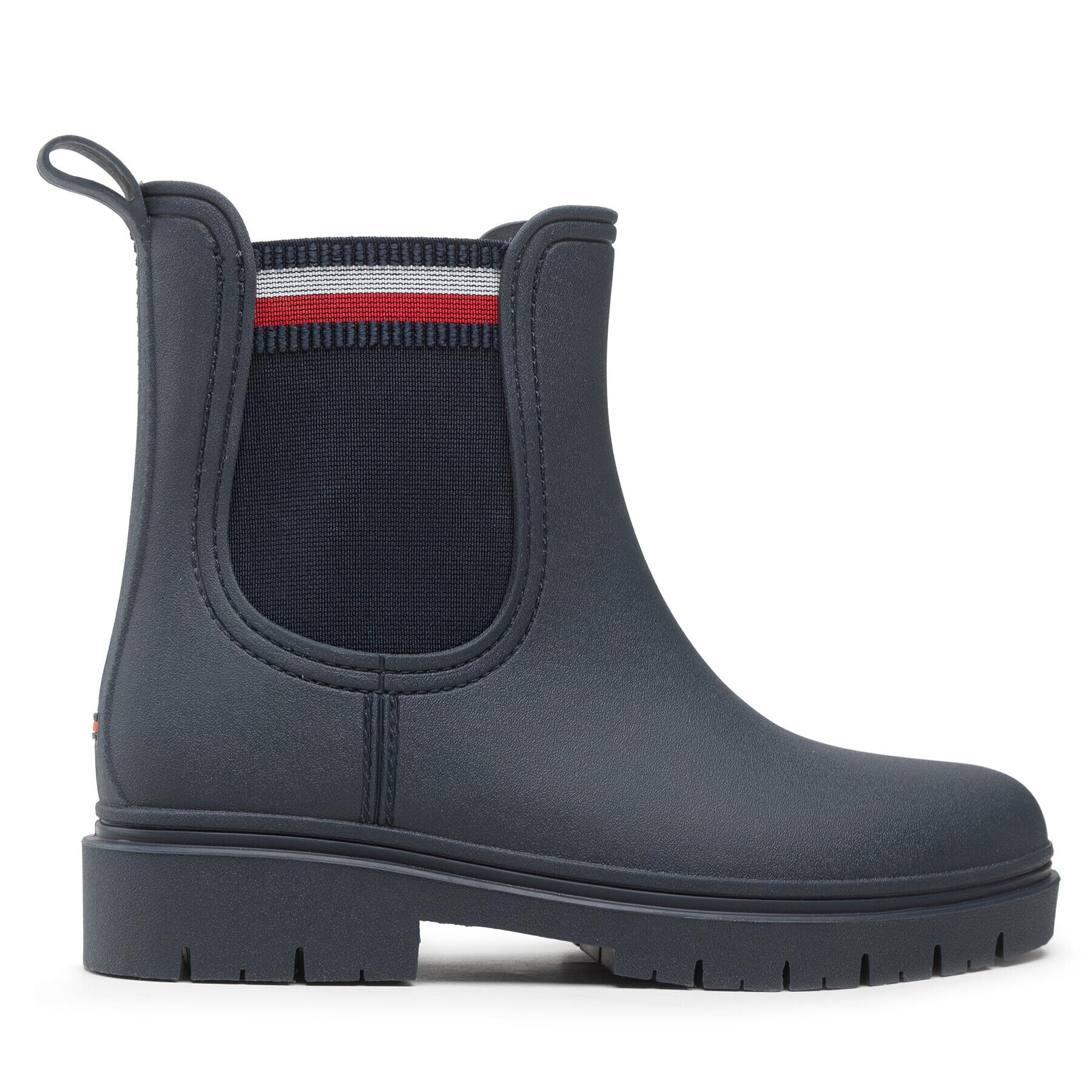 Tommy Hilfiger Holínky Rain Boot Ankle Elastic FW0FW06774 Tmavomodrá - Pepit.cz