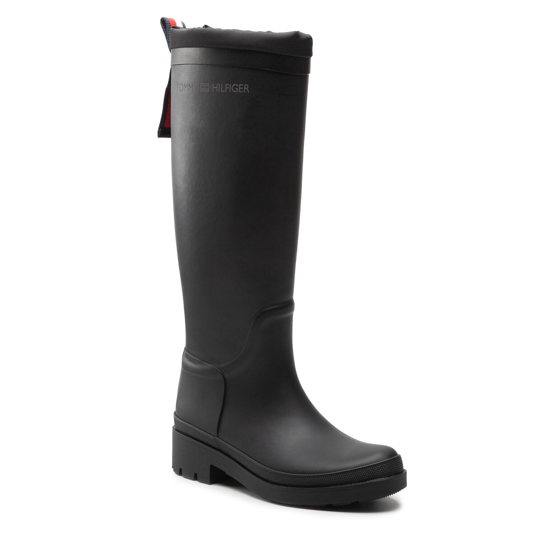 Tommy Hilfiger Holínky Th Overknee Rainboot Monogram FW0FW06868 Černá - Pepit.cz