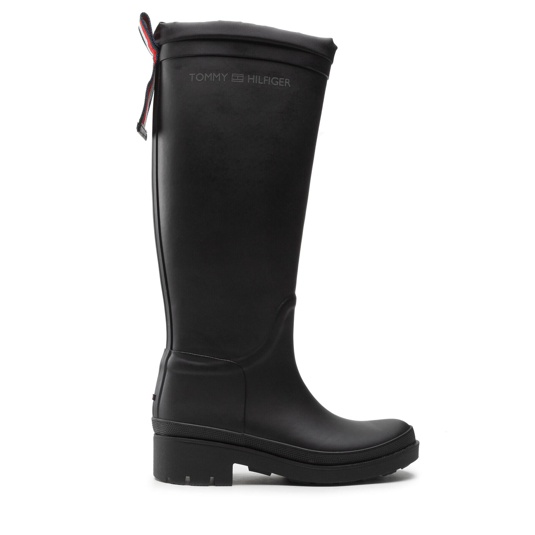 Tommy Hilfiger Holínky Th Overknee Rainboot Monogram FW0FW06868 Černá - Pepit.cz