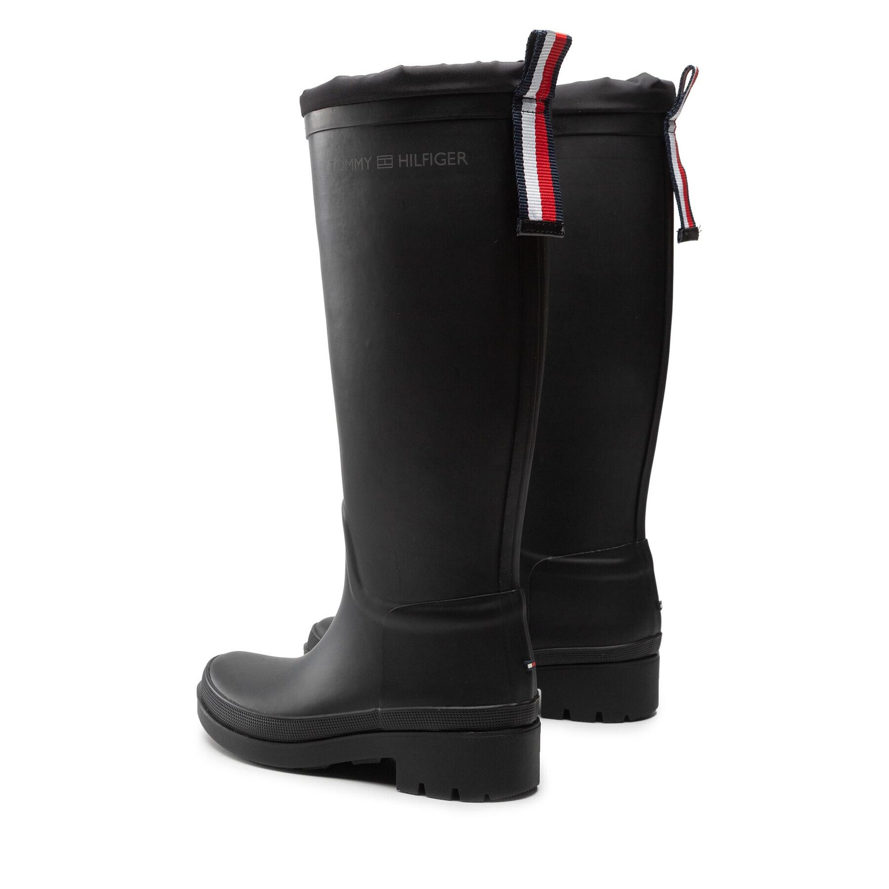 Tommy Hilfiger Holínky Th Overknee Rainboot Monogram FW0FW06868 Černá - Pepit.cz