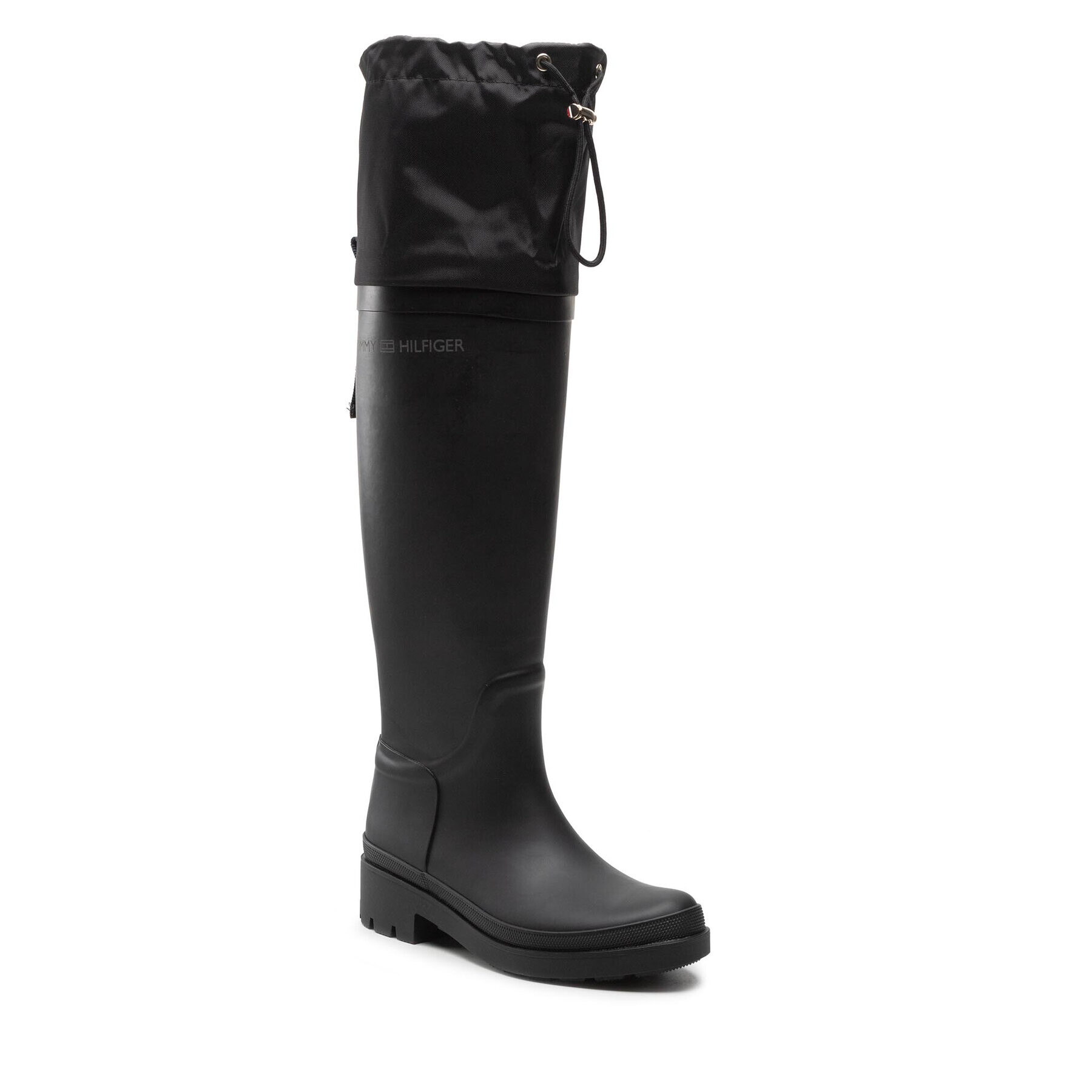 Tommy Hilfiger Holínky Th Overknee Rainboot Monogram FW0FW06868 Černá - Pepit.cz