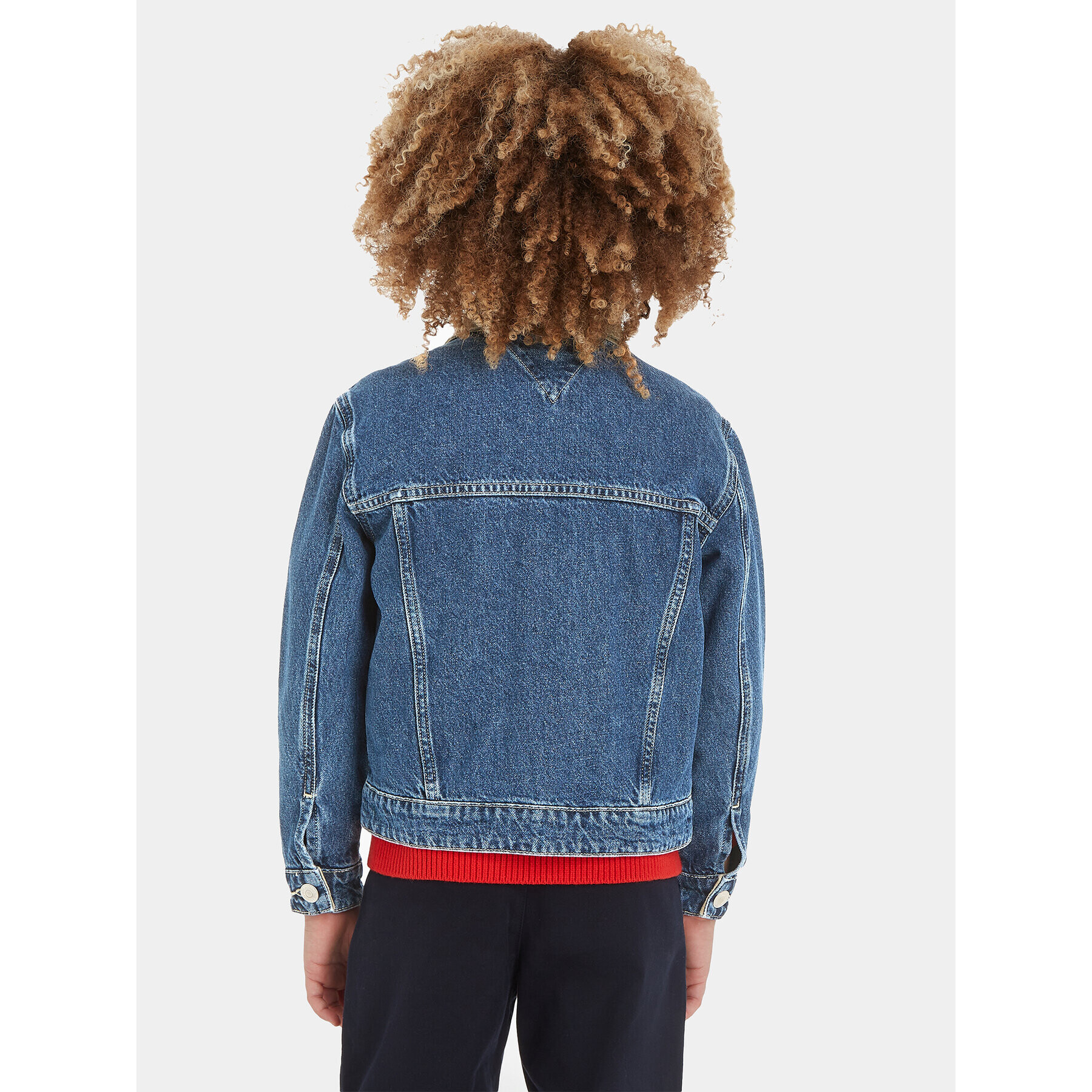 Tommy Hilfiger Jeansová bunda KB0KB08624 Modrá Relaxed Fit - Pepit.cz