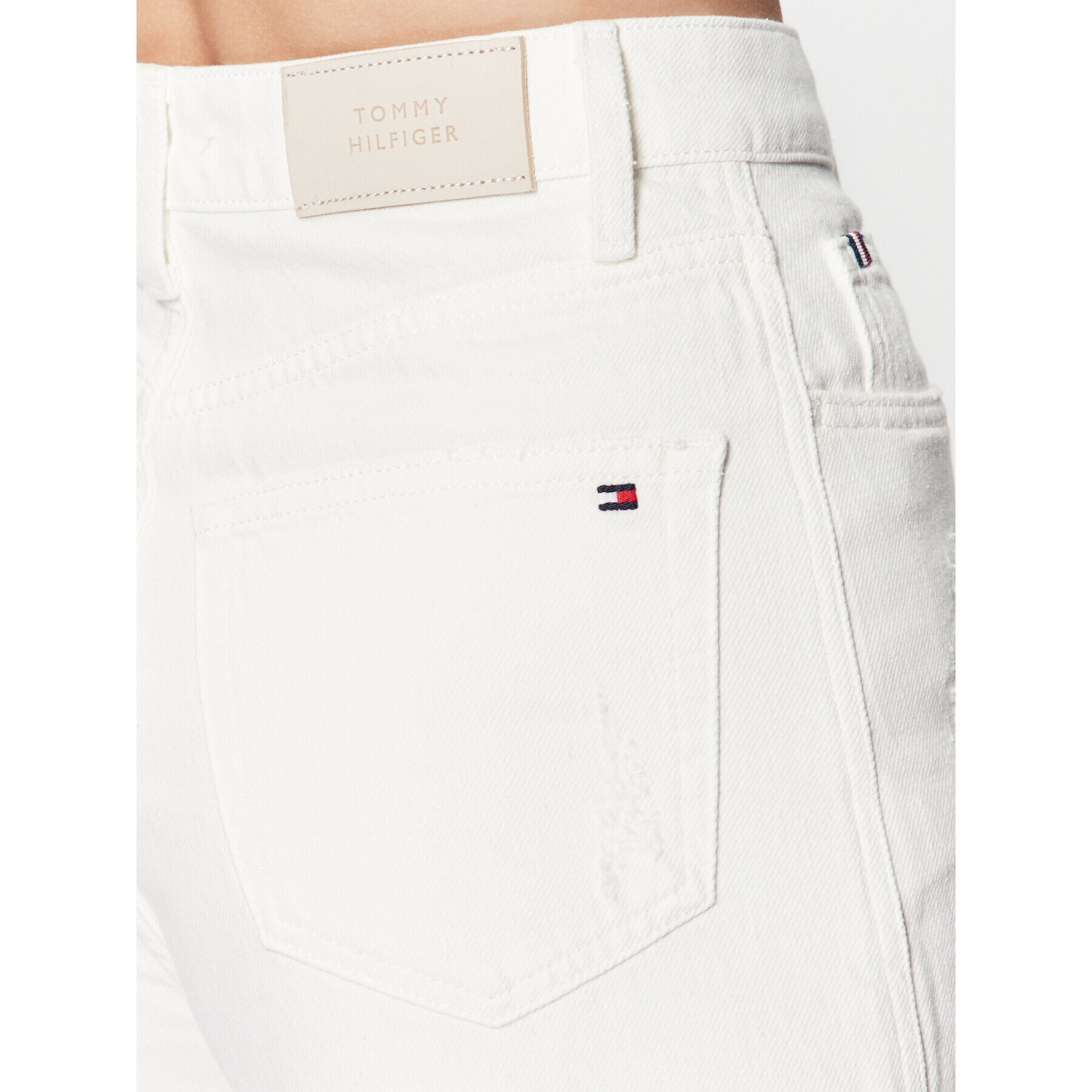 Tommy Hilfiger Jeansy Ballon WW0WW38154 Bílá Regular Fit - Pepit.cz