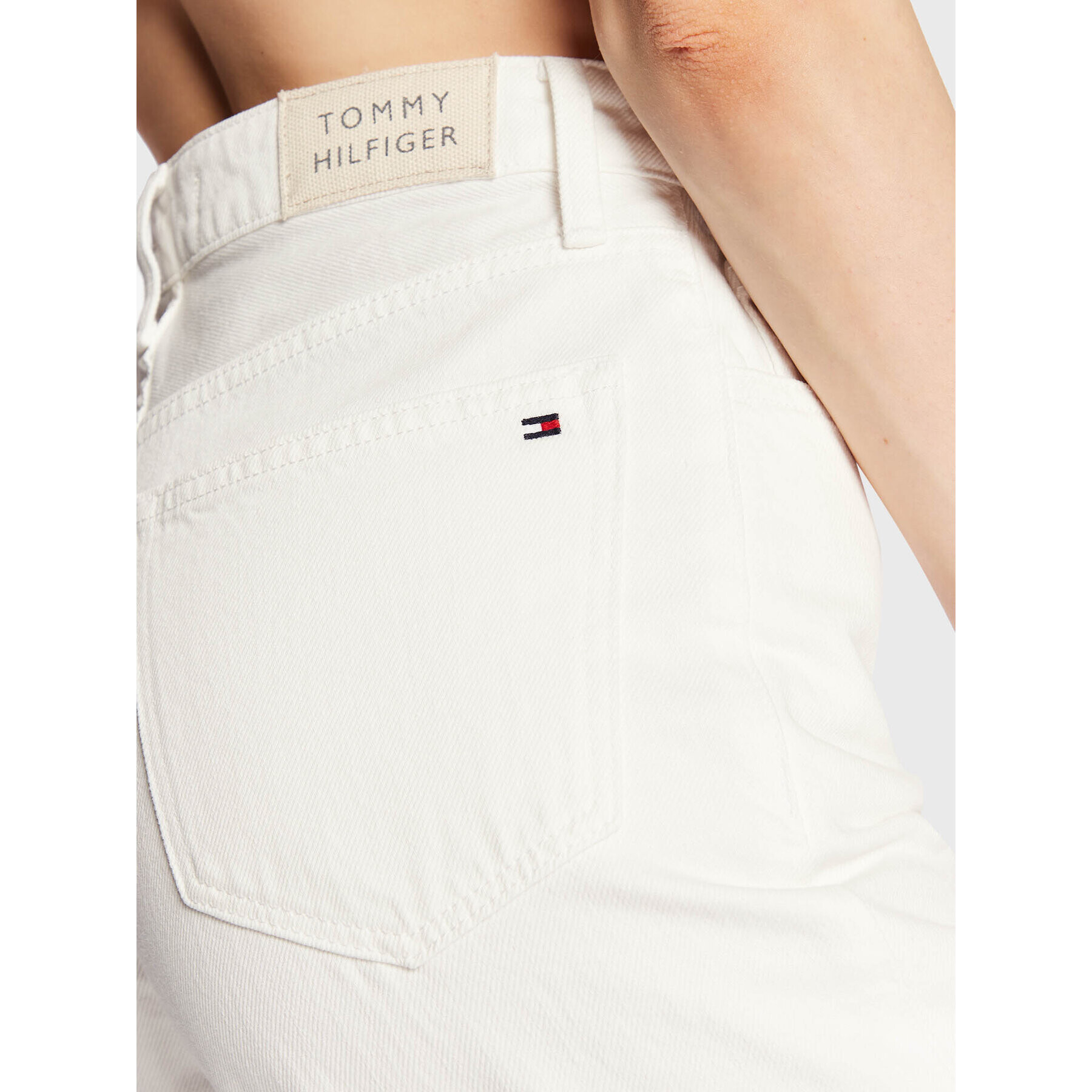 Tommy Hilfiger Jeansy Balloon WW0WW37260 Bílá Relaxed Fit - Pepit.cz