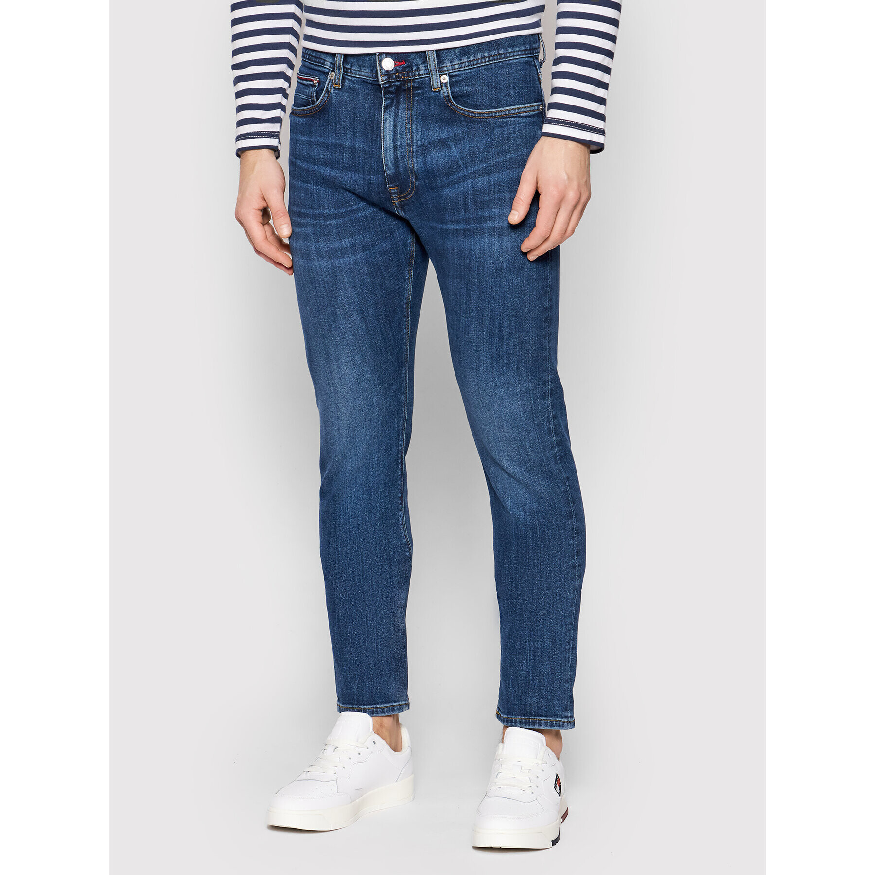 Tommy Hilfiger Jeansy Bleecker MW0MW18279 Tmavomodrá Slim Fit - Pepit.cz