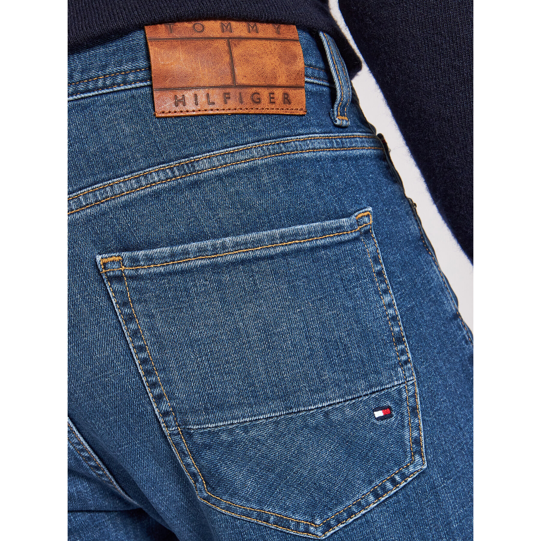 Tommy Hilfiger Jeansy Bleecker MW0MW18854 Tmavomodrá Slim Fit - Pepit.cz