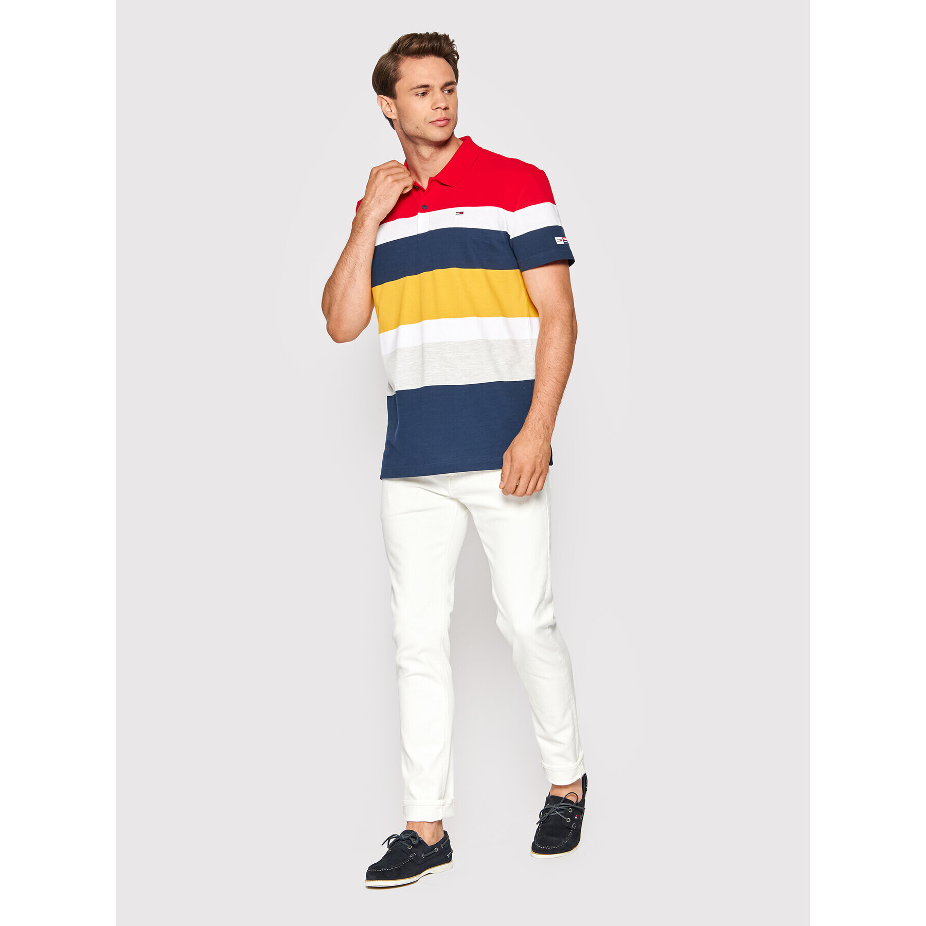 Tommy Hilfiger Jeansy Bleecker MW0MW23693 Bílá Slim Fit - Pepit.cz