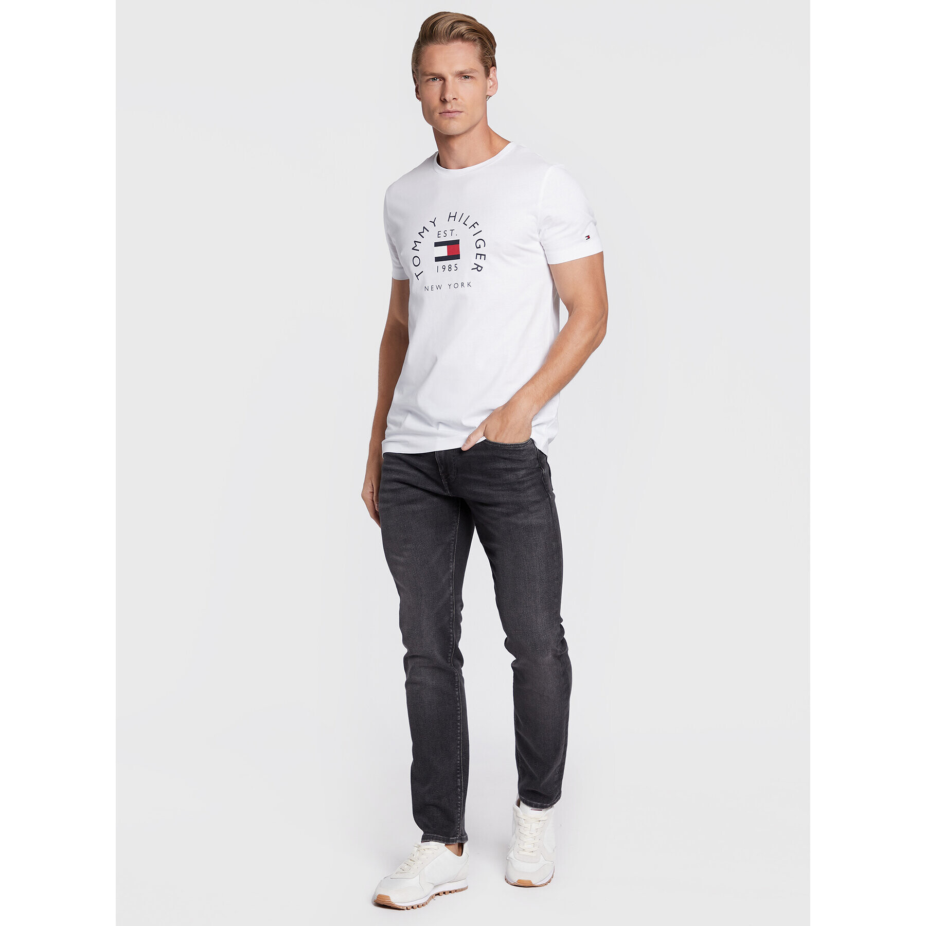 Tommy Hilfiger Jeansy Bleecker MW0MW28620 Černá Slim Fit - Pepit.cz