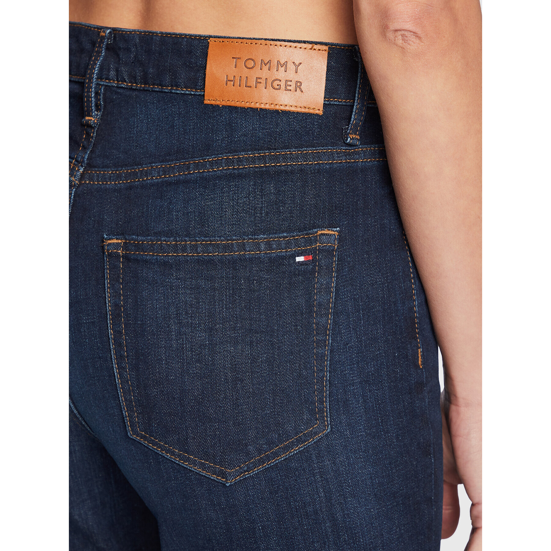 Tommy Hilfiger Jeansy Cigarette WW0WW37145 Tmavomodrá Slim Fit - Pepit.cz