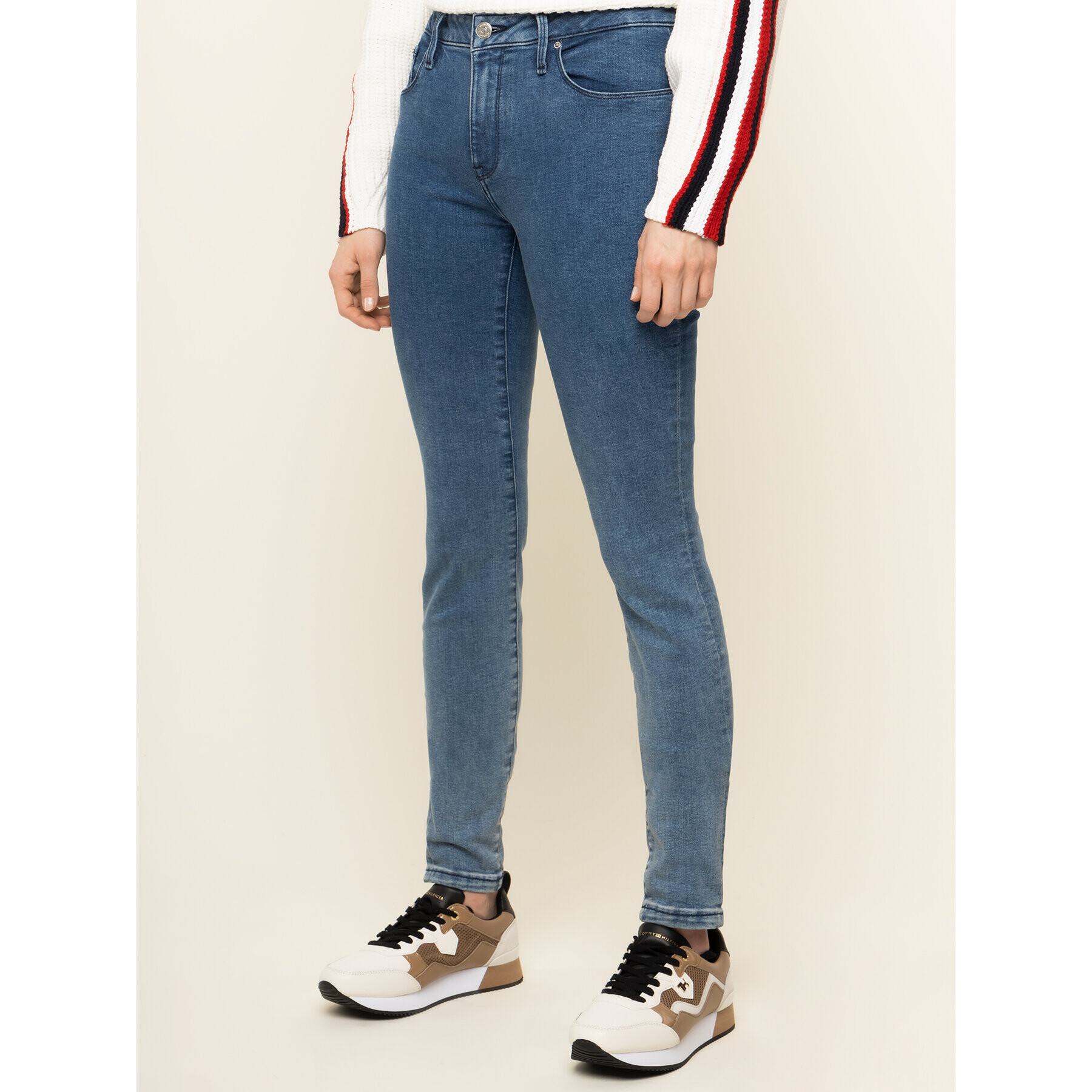 Tommy Hilfiger Jeansy Como WW0WW26489 Modrá Skinny Fit - Pepit.cz