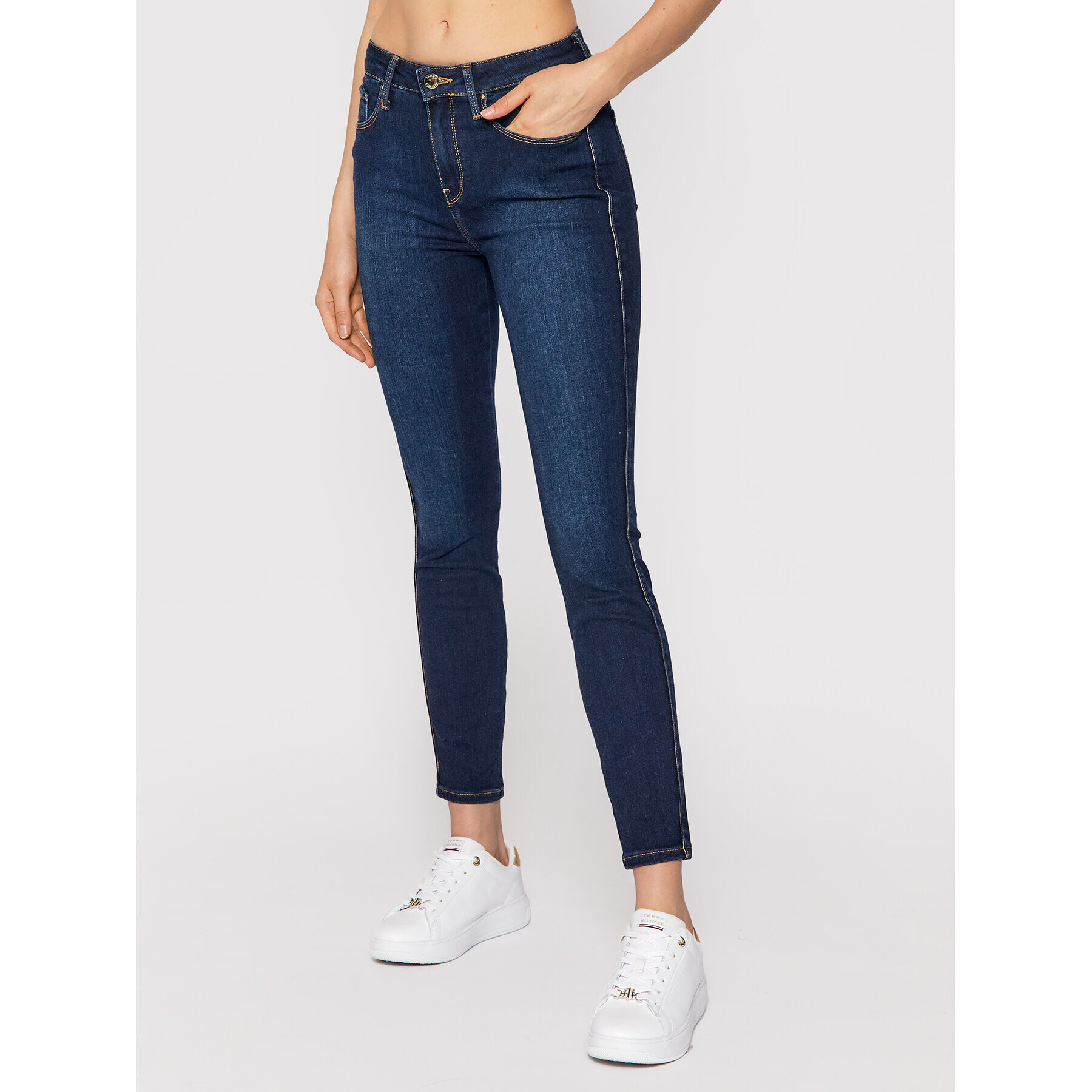 Tommy Hilfiger Jeansy Como WW0WW29759 Tmavomodrá Skinny Fit - Pepit.cz