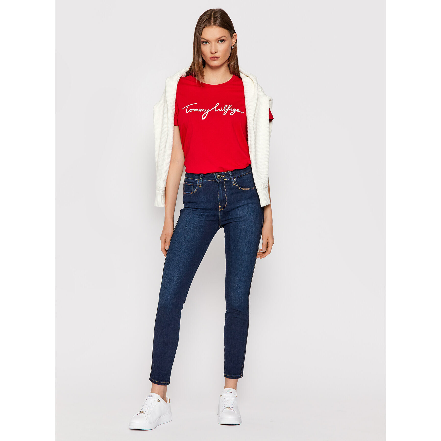 Tommy Hilfiger Jeansy Como WW0WW29759 Tmavomodrá Skinny Fit - Pepit.cz