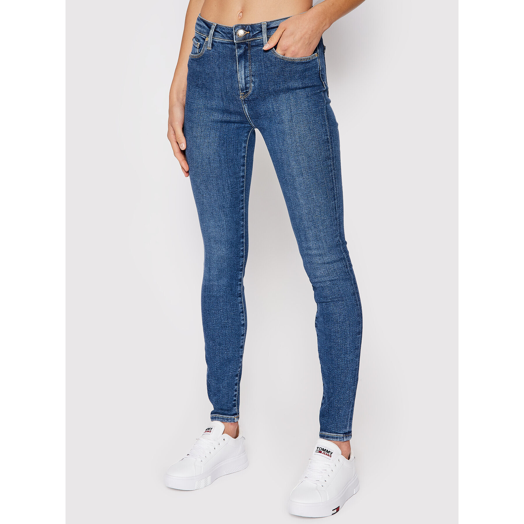 Tommy Hilfiger Jeansy Como WW0WW29773 Modrá Skinny Fit - Pepit.cz