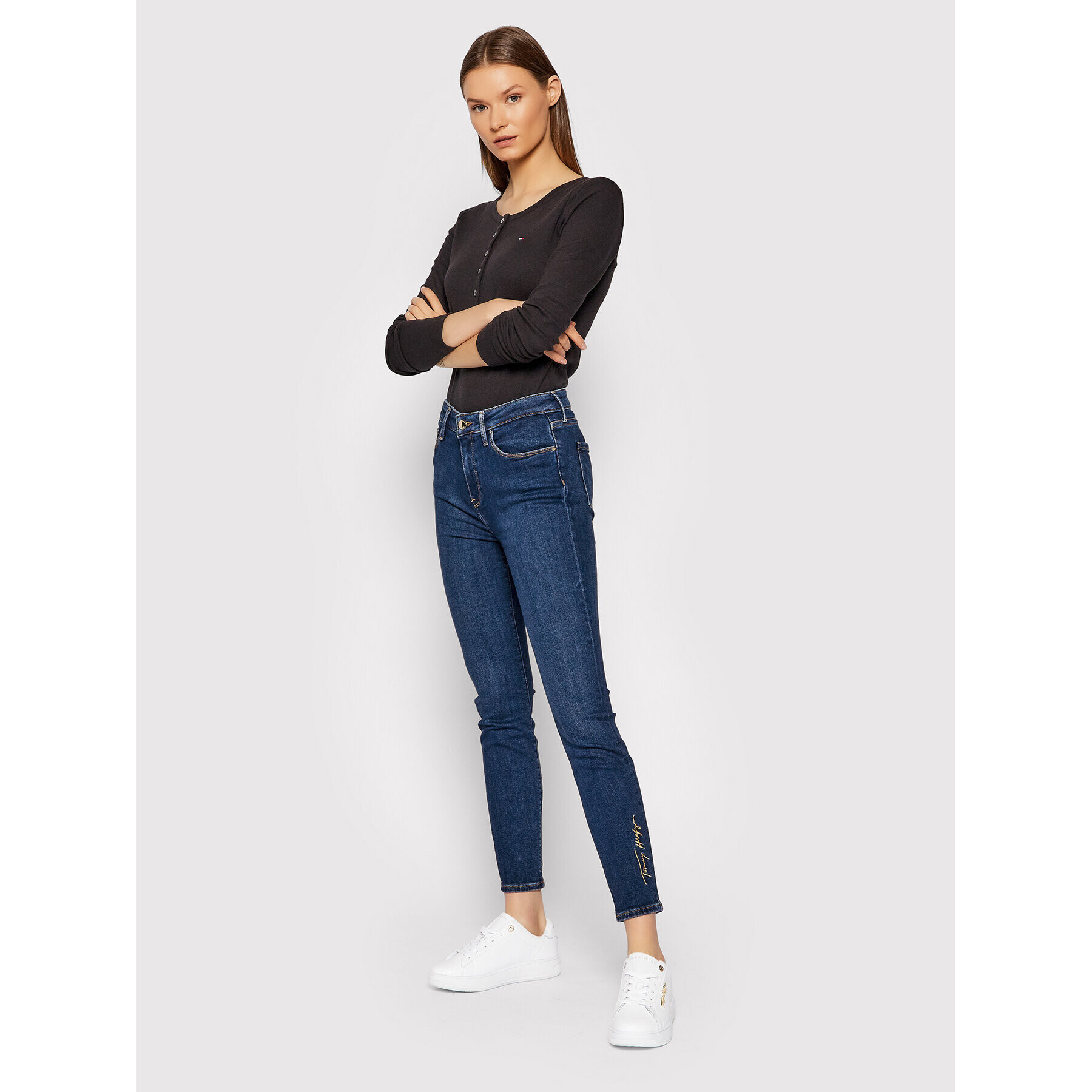 Tommy Hilfiger Jeansy Como WW0WW32288 Modrá Skinny Fit - Pepit.cz