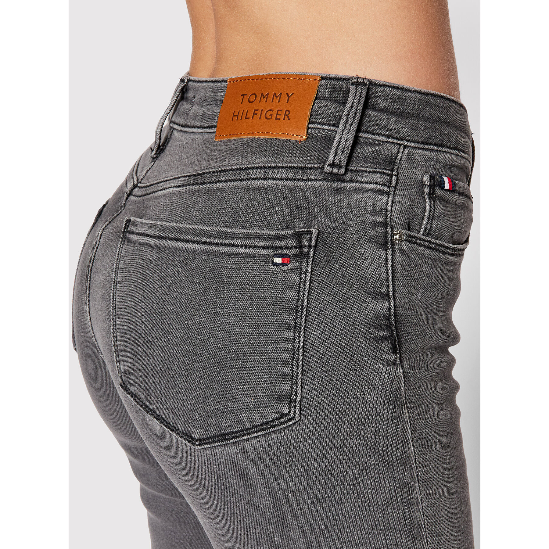 Tommy Hilfiger Jeansy Como WW0WW33078 Šedá Skinny Fit - Pepit.cz