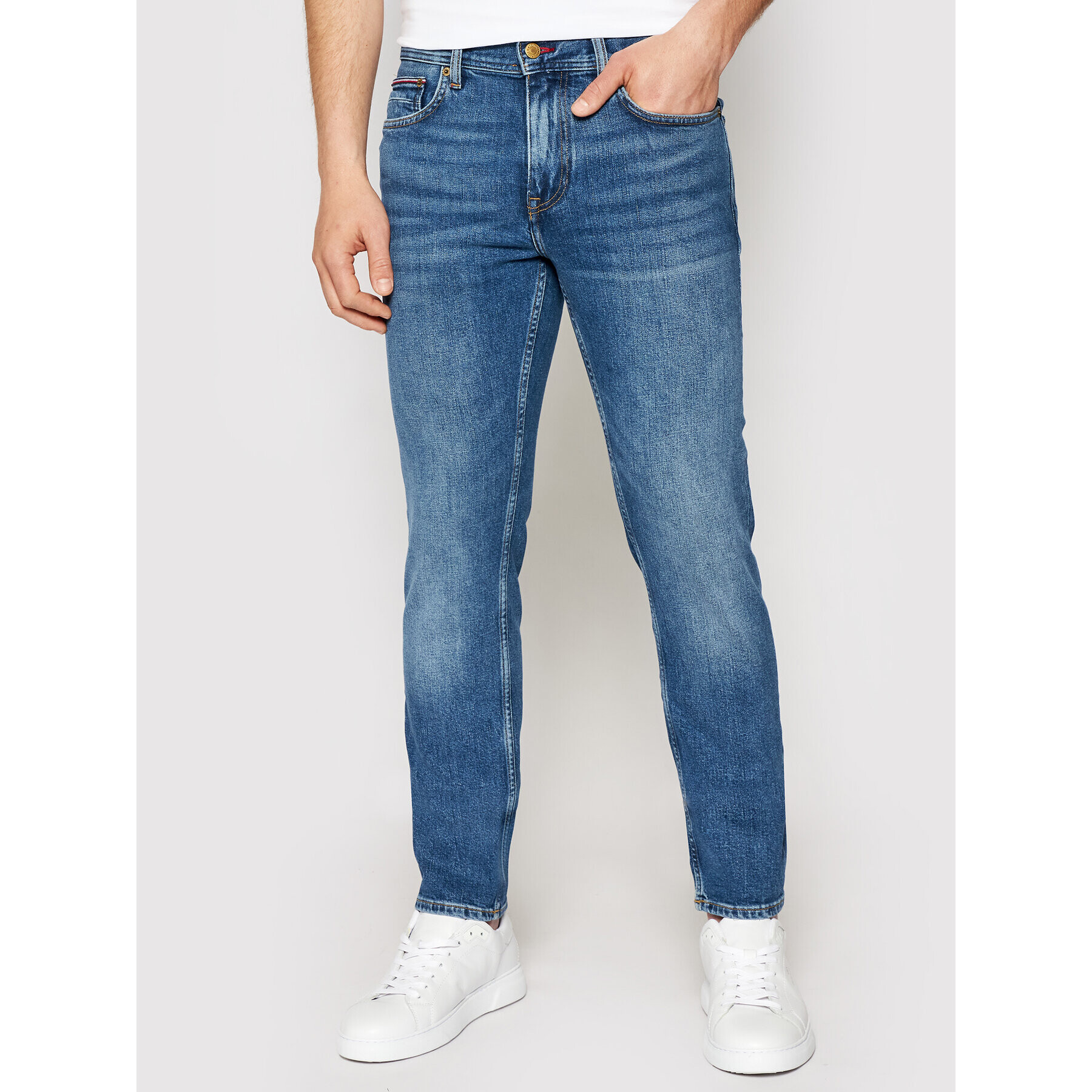 Tommy Hilfiger Jeansy Denton MW0MW15603 Modrá Straight Fit - Pepit.cz