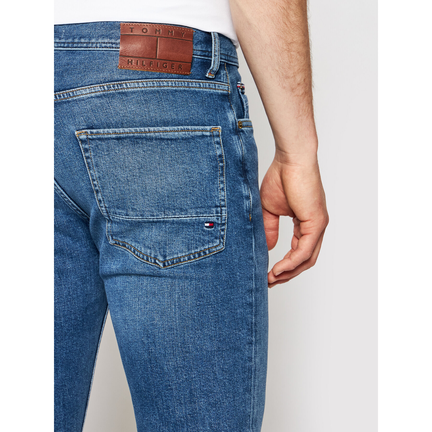 Tommy Hilfiger Jeansy Denton MW0MW15603 Modrá Straight Fit - Pepit.cz