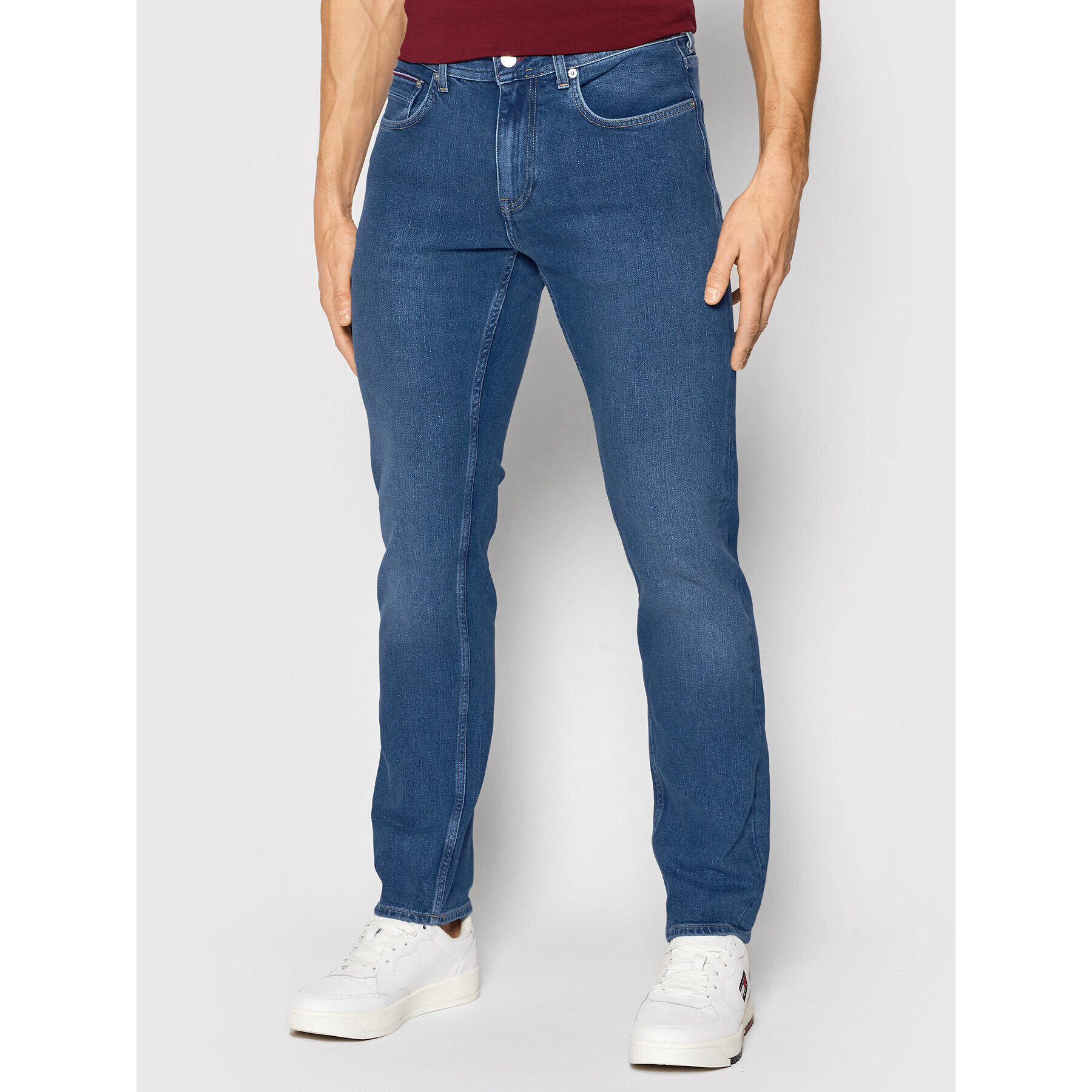 Tommy Hilfiger Jeansy Denton Stretch MW0MW21835 Tmavomodrá Straight Fit - Pepit.cz