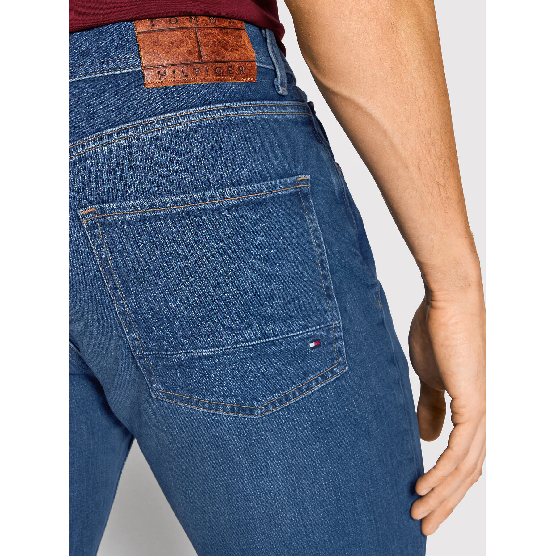 Tommy Hilfiger Jeansy Denton Stretch MW0MW21835 Tmavomodrá Straight Fit - Pepit.cz