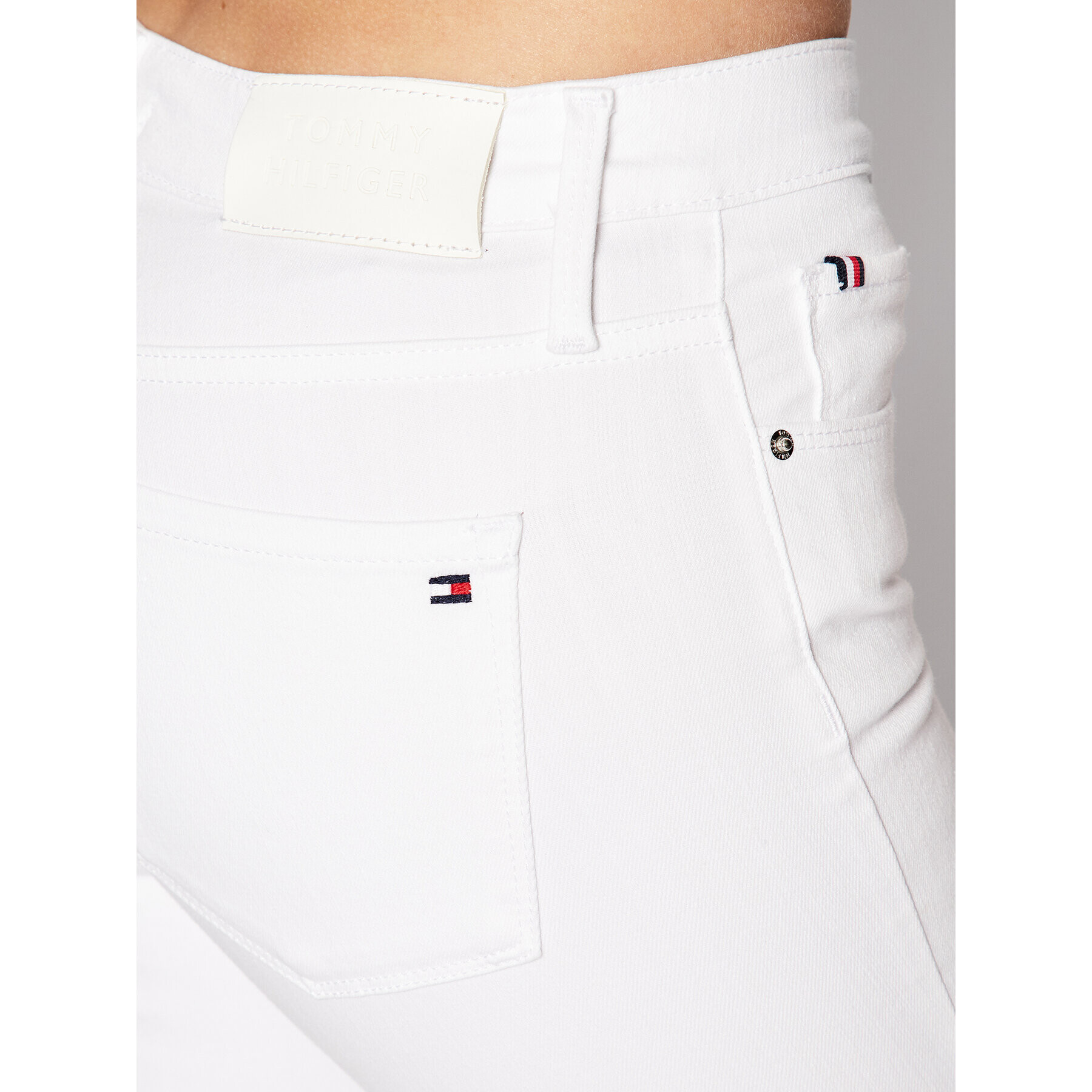 Tommy Hilfiger Jeansy Flex Como WW0WW30202 Bílá Slim Fit - Pepit.cz