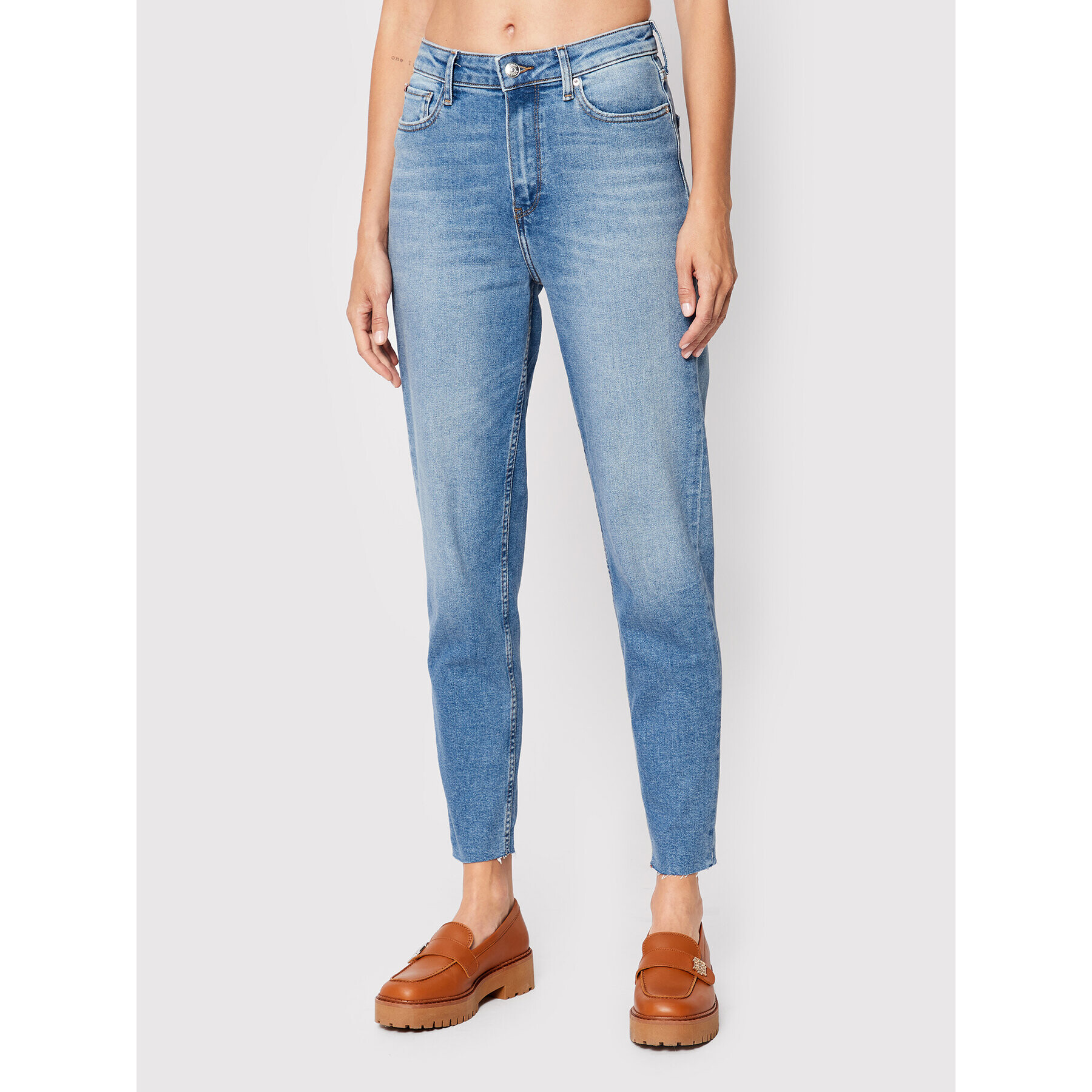 Tommy Hilfiger Jeansy Gramercy WW0WW35525 Modrá Mom Fit - Pepit.cz