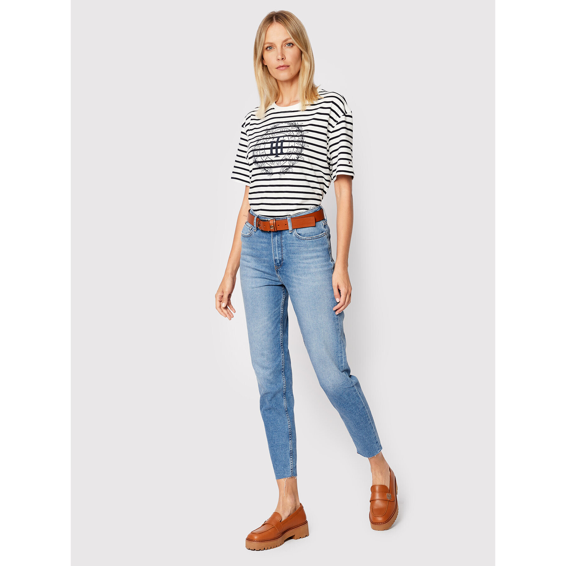 Tommy Hilfiger Jeansy Gramercy WW0WW35525 Modrá Mom Fit - Pepit.cz