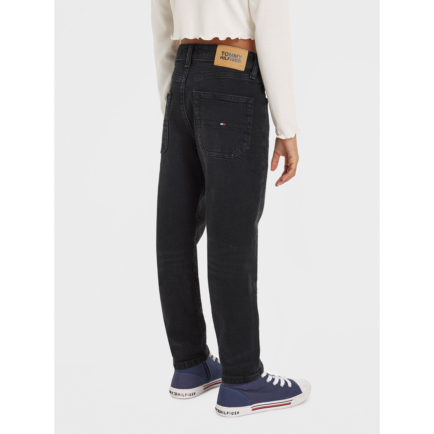 Tommy Hilfiger Jeansy KB0KB08274 D Černá Straight Fit - Pepit.cz