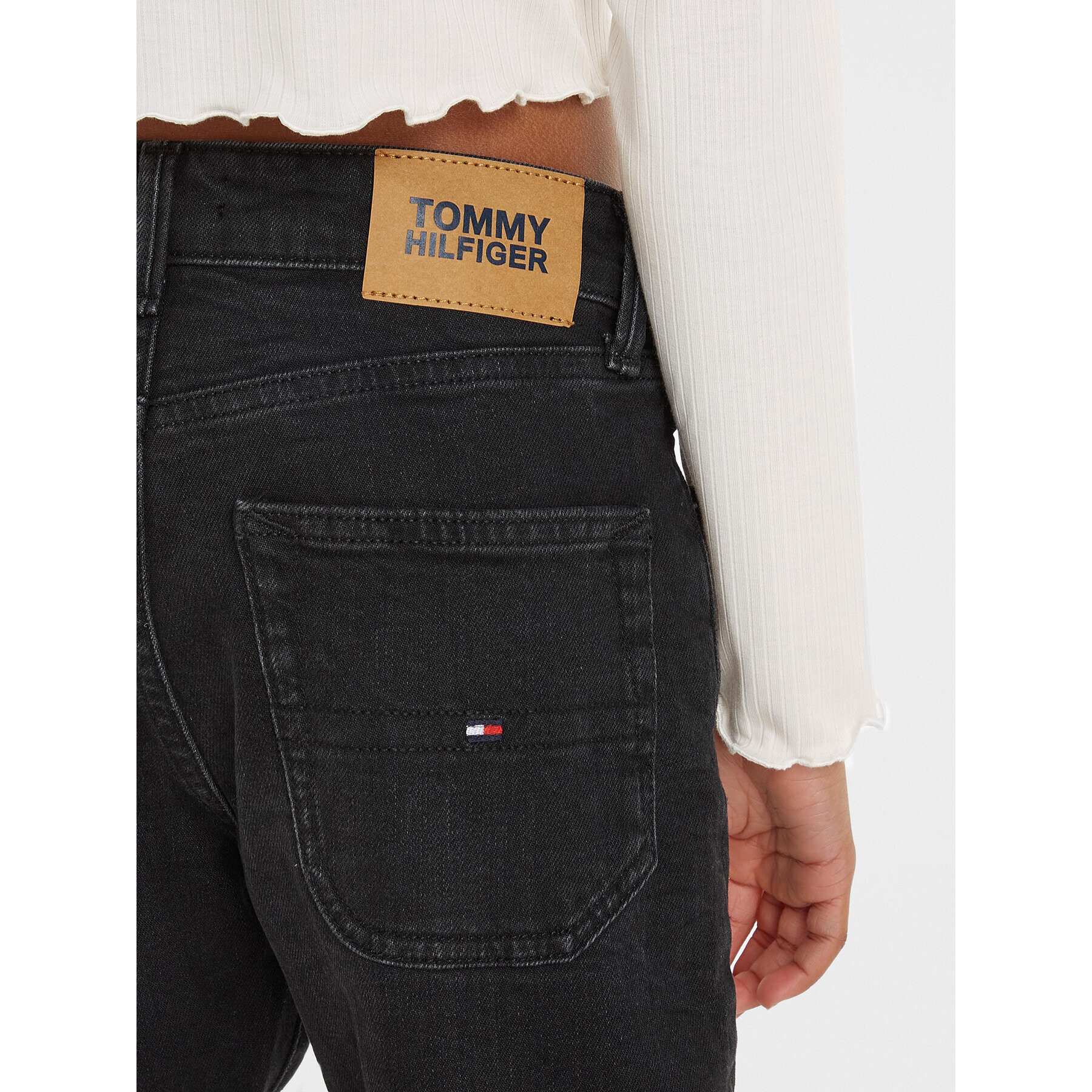 Tommy Hilfiger Jeansy KB0KB08274 D Černá Straight Fit - Pepit.cz