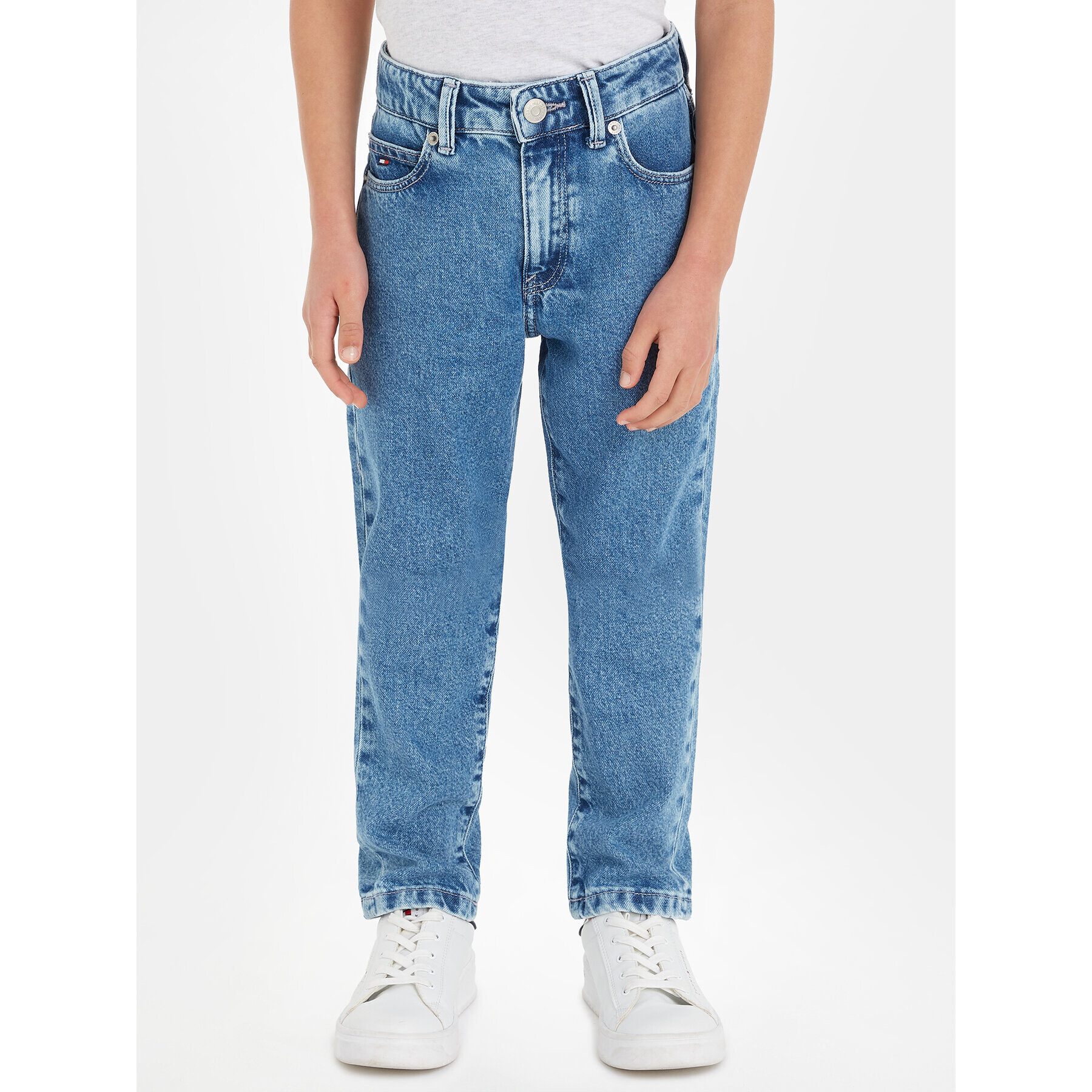 Tommy Hilfiger Jeansy KB0KB08464 Modrá Straight Fit - Pepit.cz