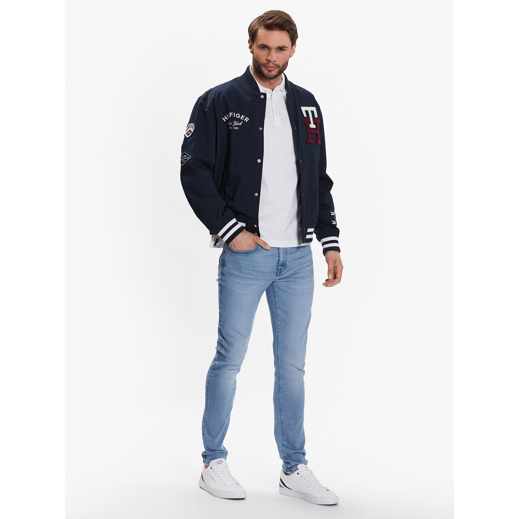 Tommy Hilfiger Jeansy Layton MW0MW31101 Modrá Extra Slim Fit - Pepit.cz