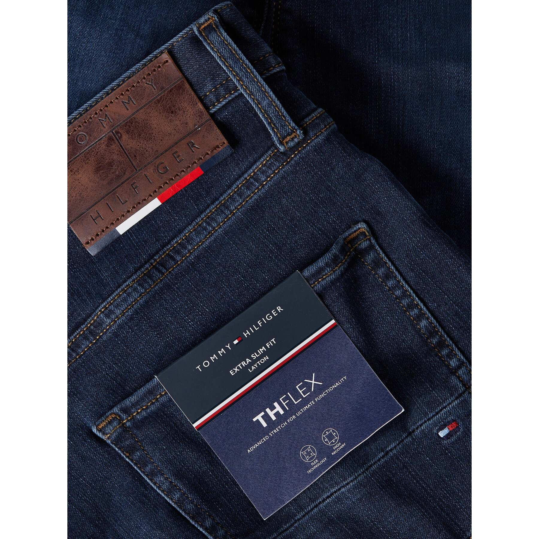 Tommy Hilfiger Jeansy Layton MW0MW33357 Tmavomodrá Slim Fit - Pepit.cz