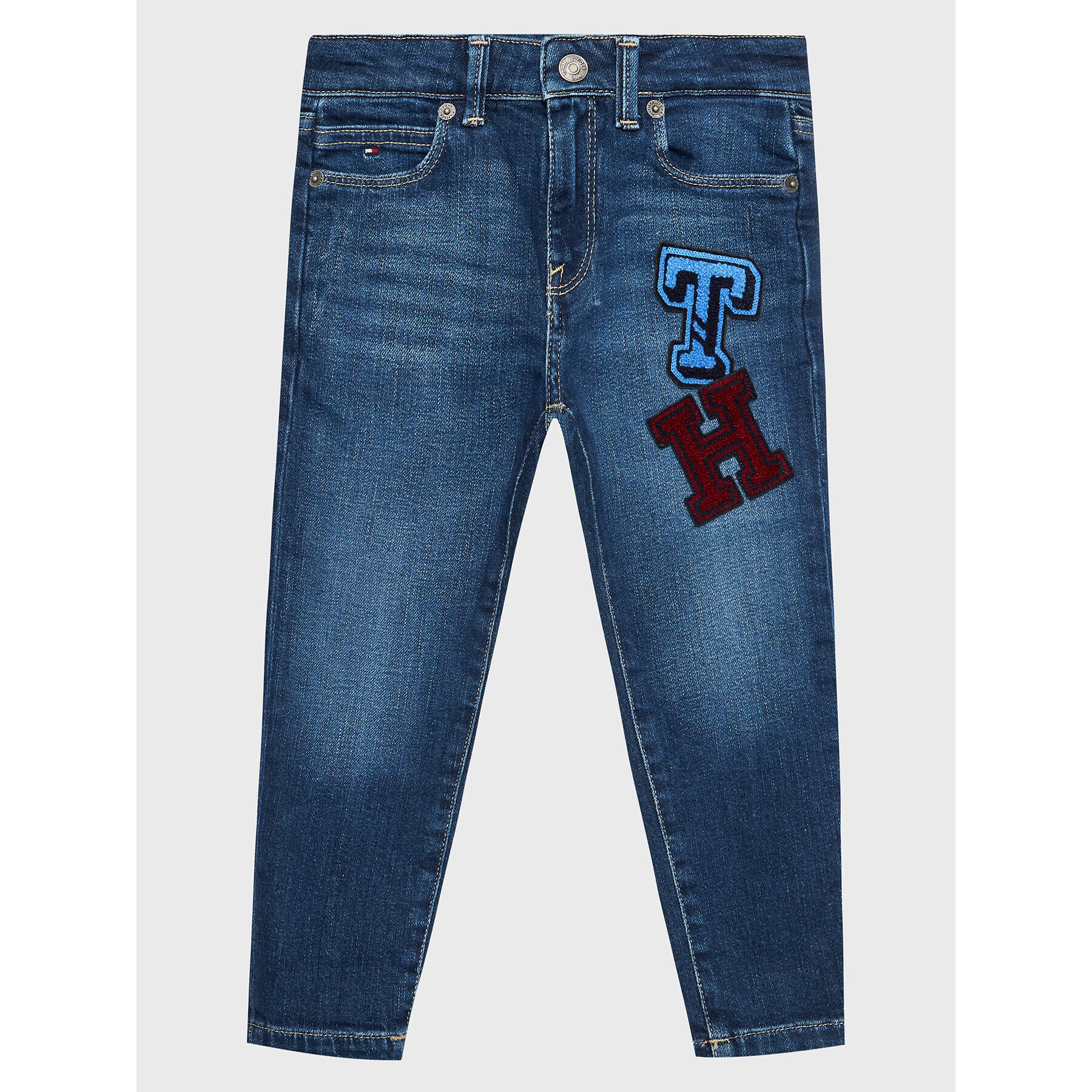 Tommy Hilfiger Jeansy Modern Straight Towelling KB0KB07763 M Modrá Straight Fit - Pepit.cz