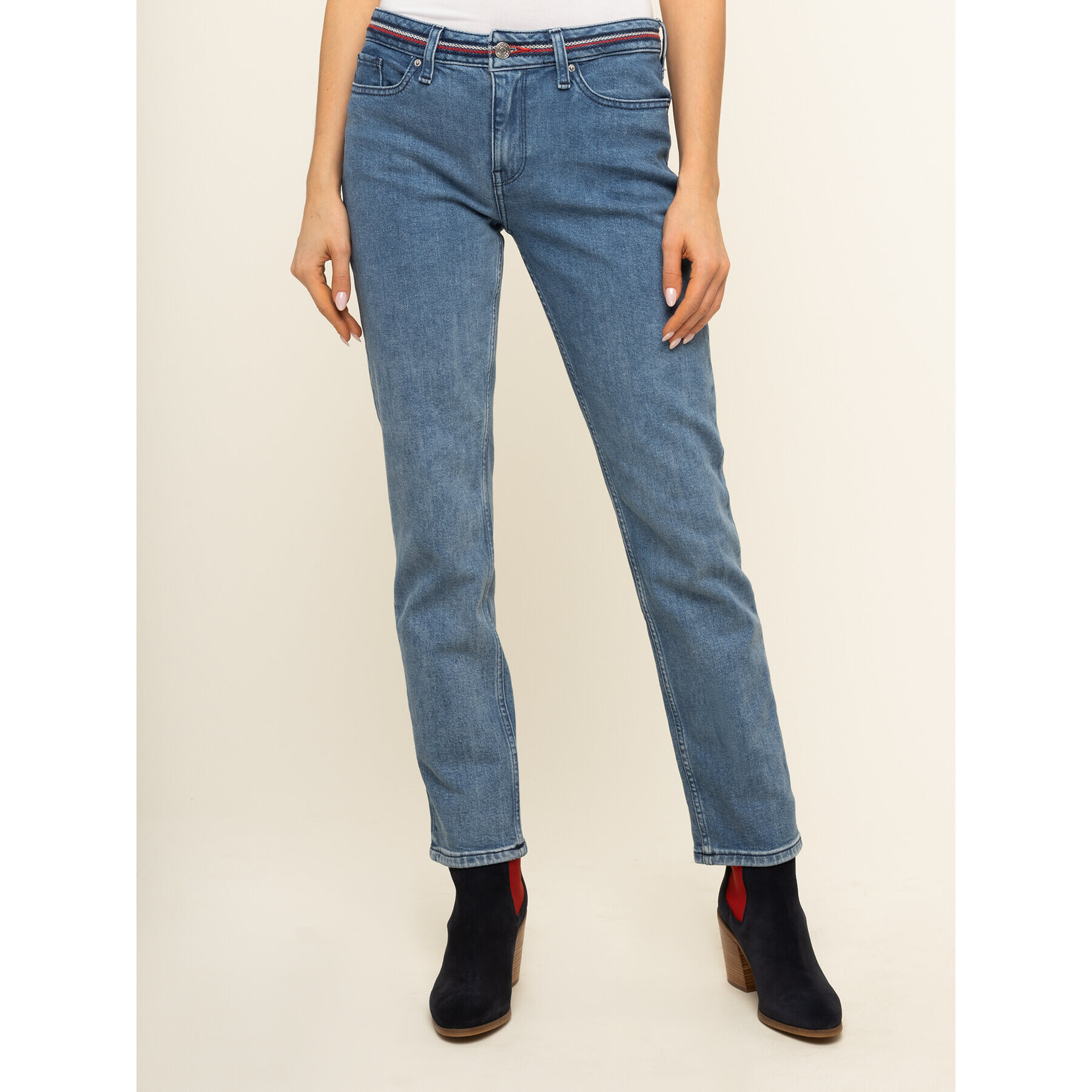 Tommy Hilfiger Jeansy Rome WW0WW26491 Modrá Straight Fit - Pepit.cz