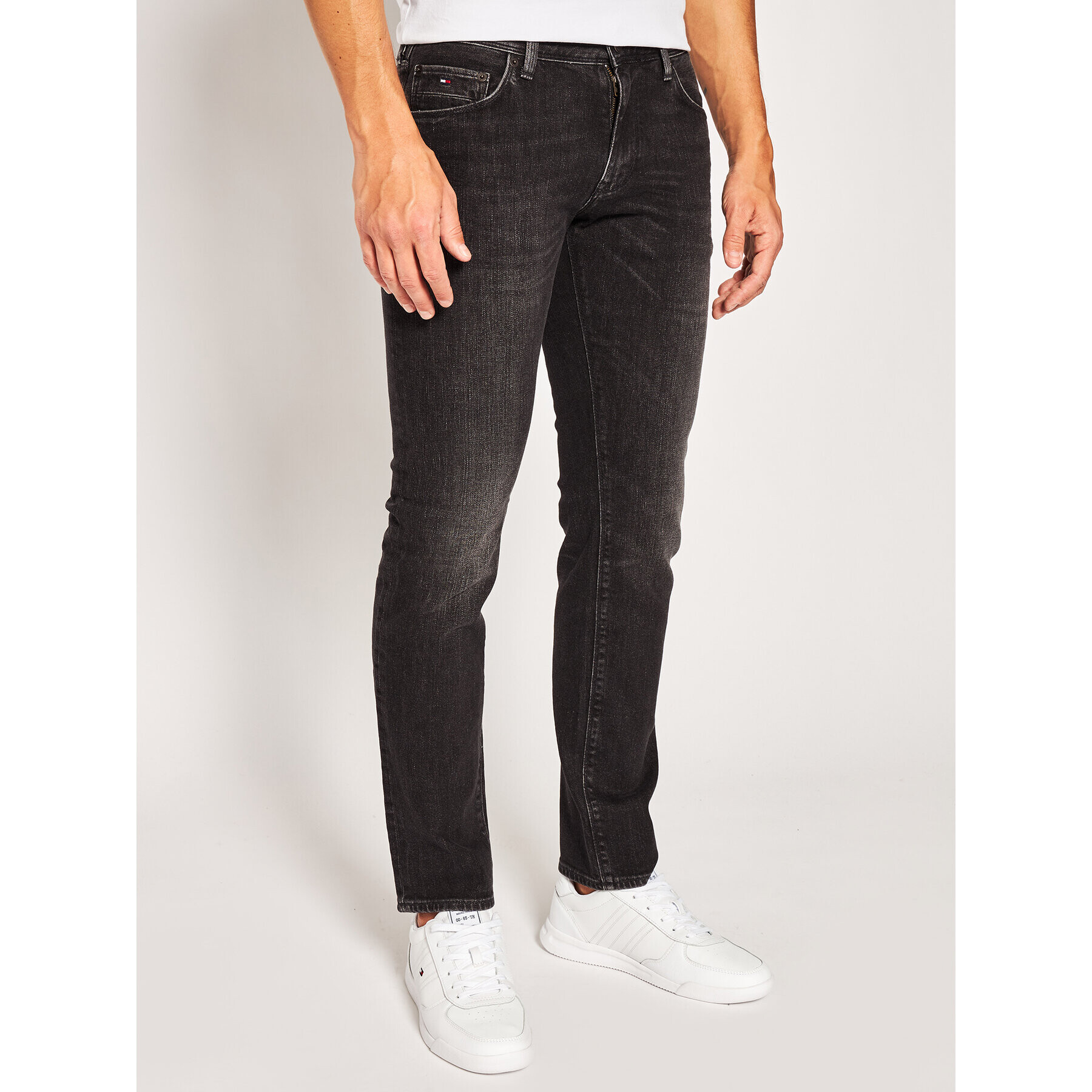 Tommy Hilfiger Jeansy Slim Fit MW0MW01755 Černá Slim Fit - Pepit.cz